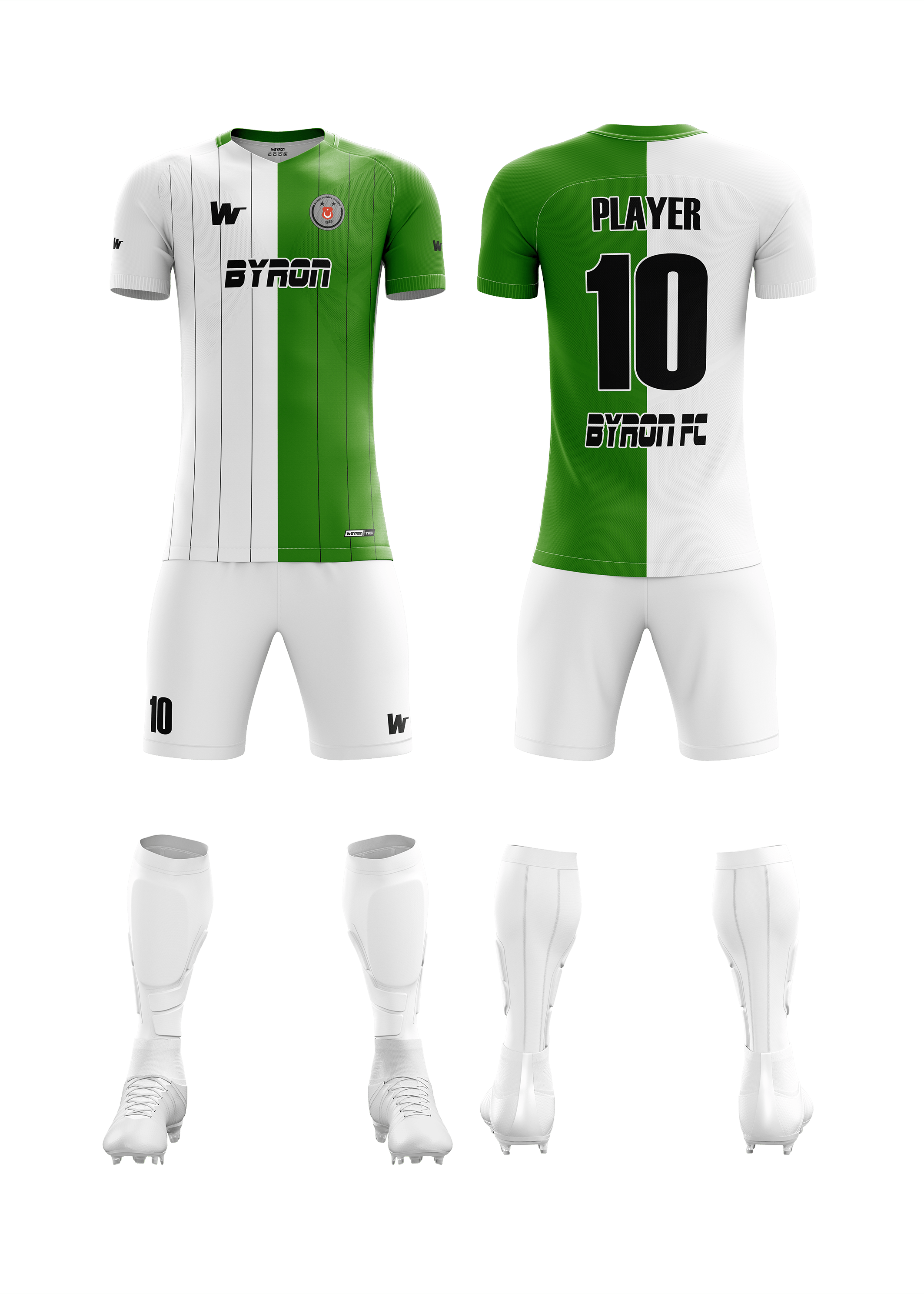 Futbol Forma Takım Model 008 0006-01 Beyaz Yeşil