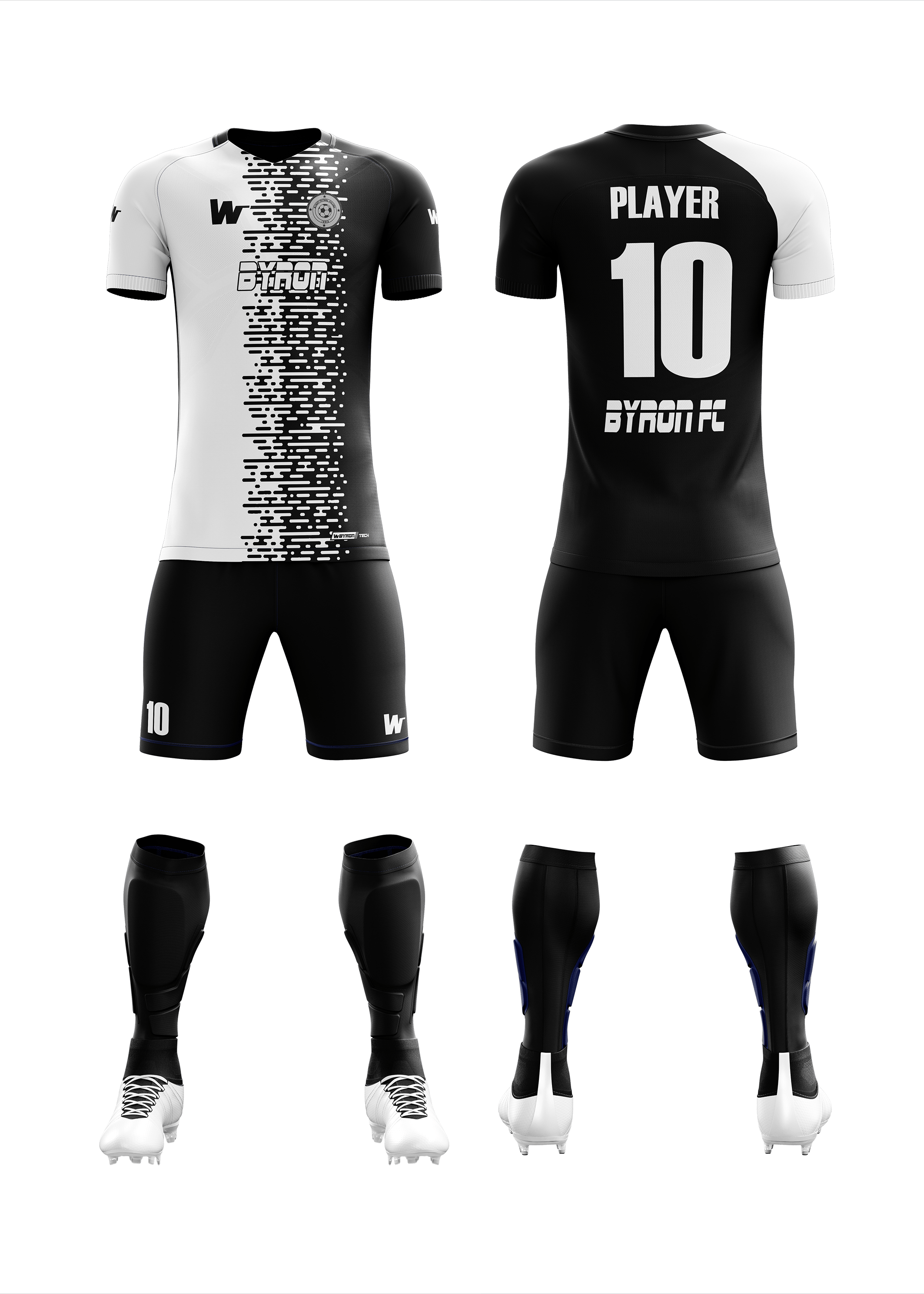 Futbol Forma Takım Model 011 0100-01 Siyah Beyaz