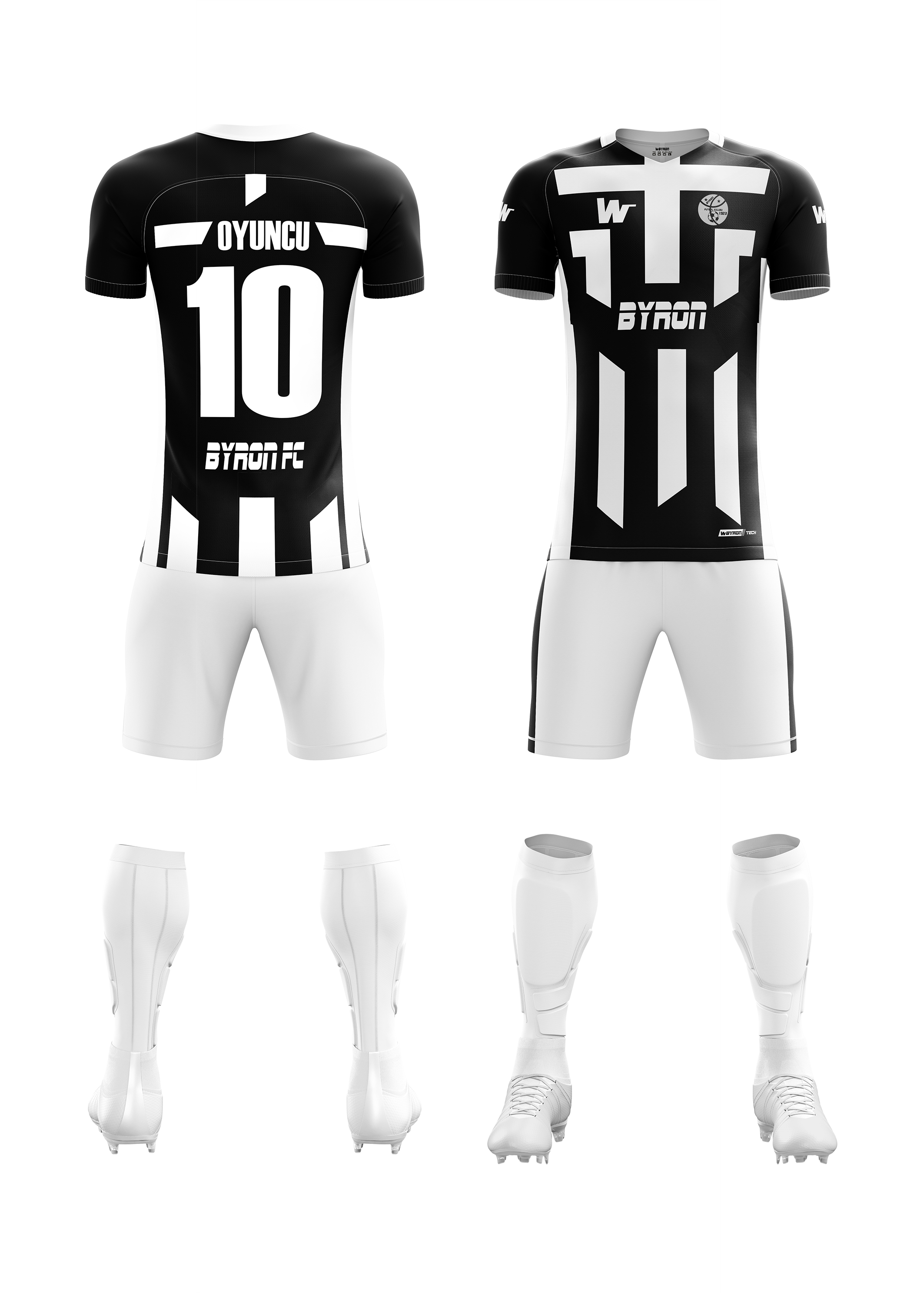 Futbol Forma Takım Model 013 0001 Beyaz Siyah