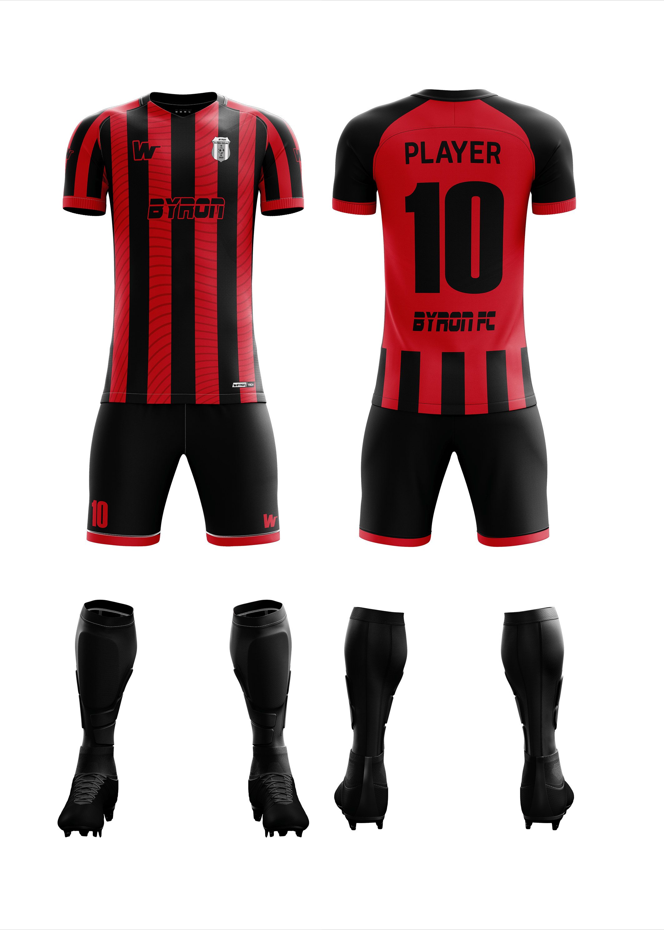 Futbol Forma Takım Model006 0201-01 Kırmızı Siyah