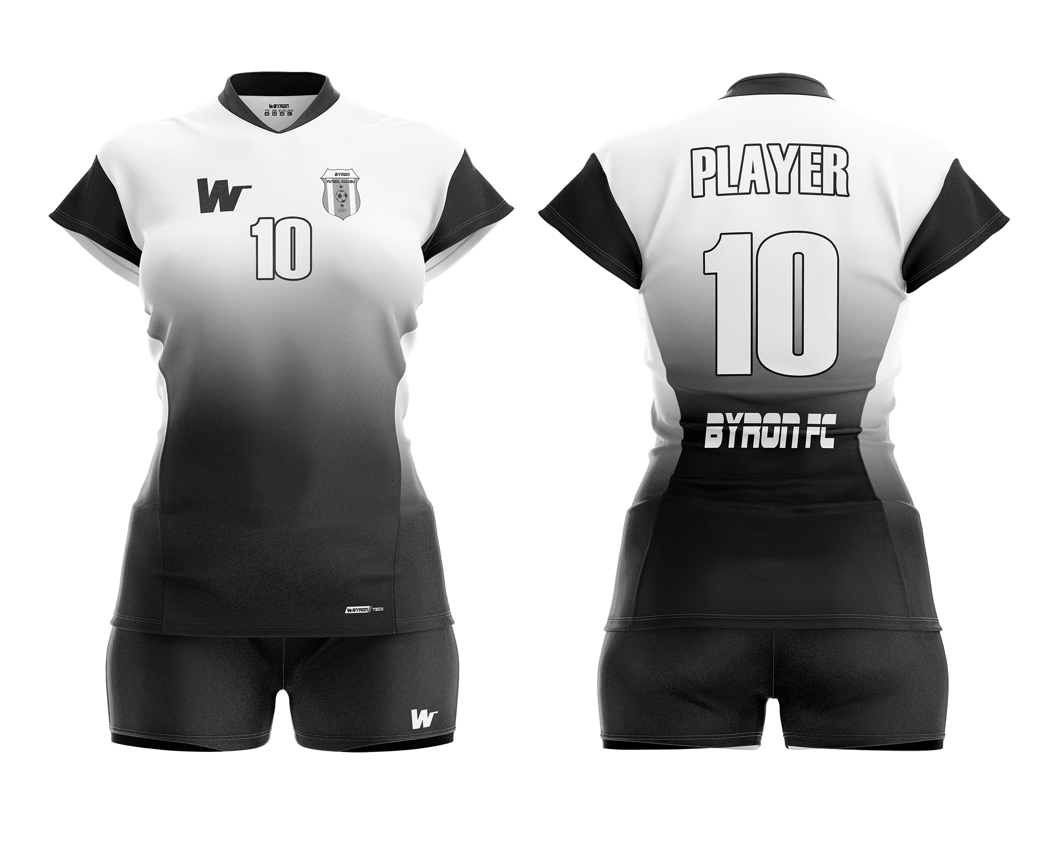 Voleybol Kadın Forma Takım Model 003 0100-01 Siyah Beyaz