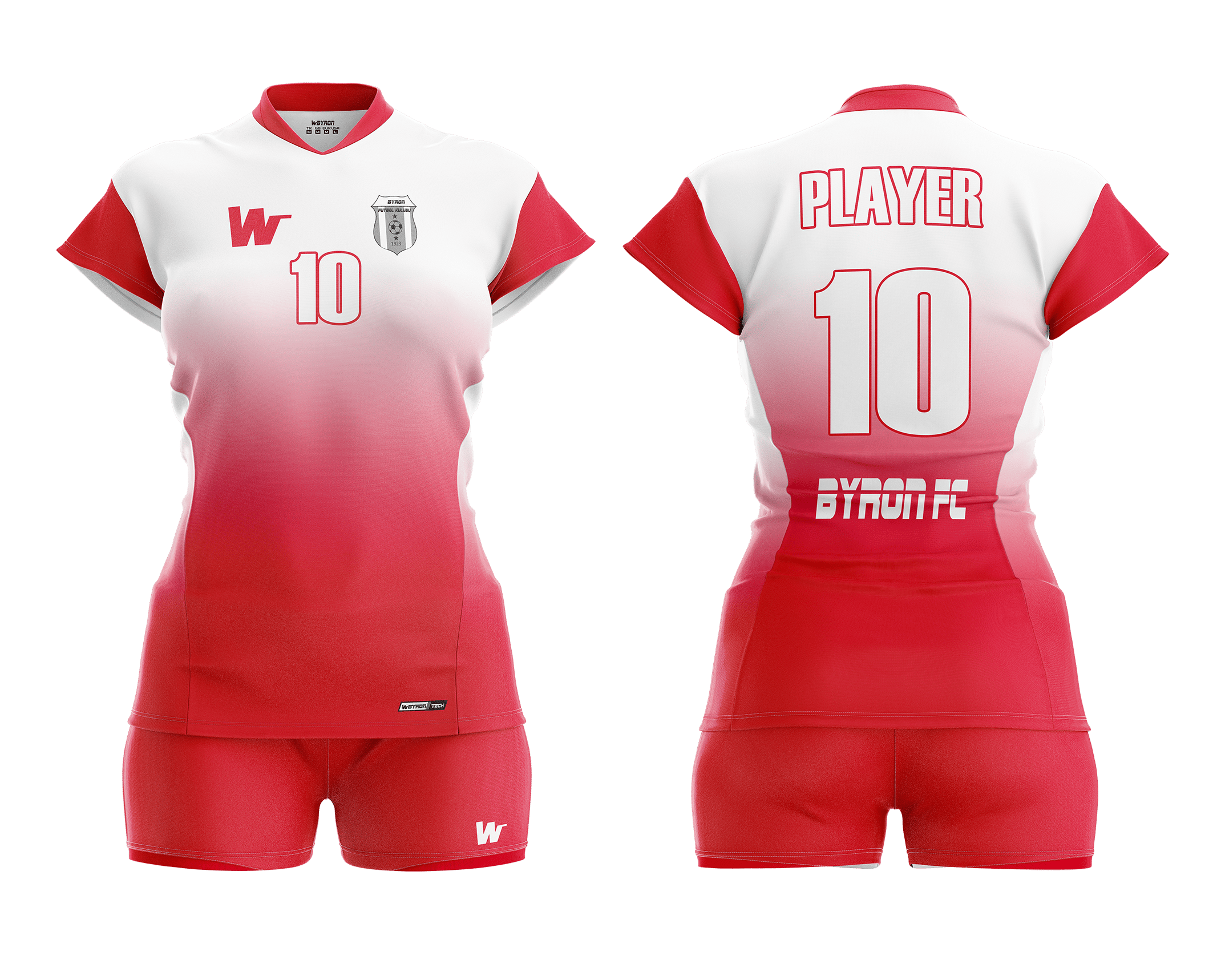 Voleybol Kadın Forma Takım Model 003 0100-01 Kırmızı Beyaz