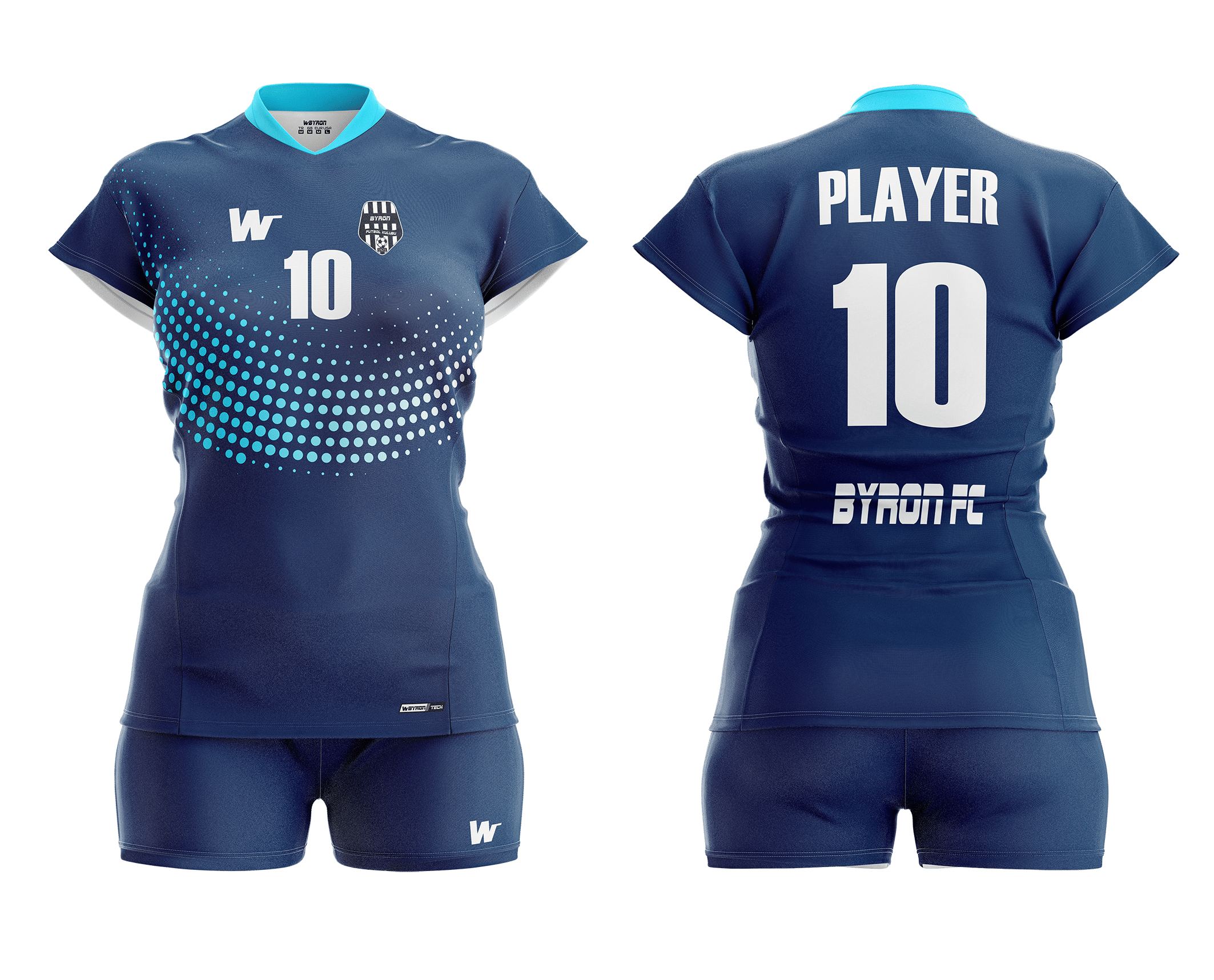 Voleybol Kadın Forma Takım Model 004 050700 Lacivert Petrol Beyaz