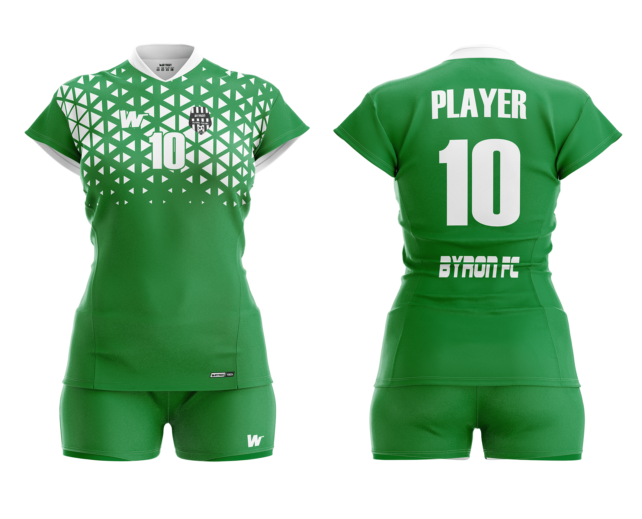 Voleybol Kadın Forma Takım Model 005 0600 Yeşil Beyaz