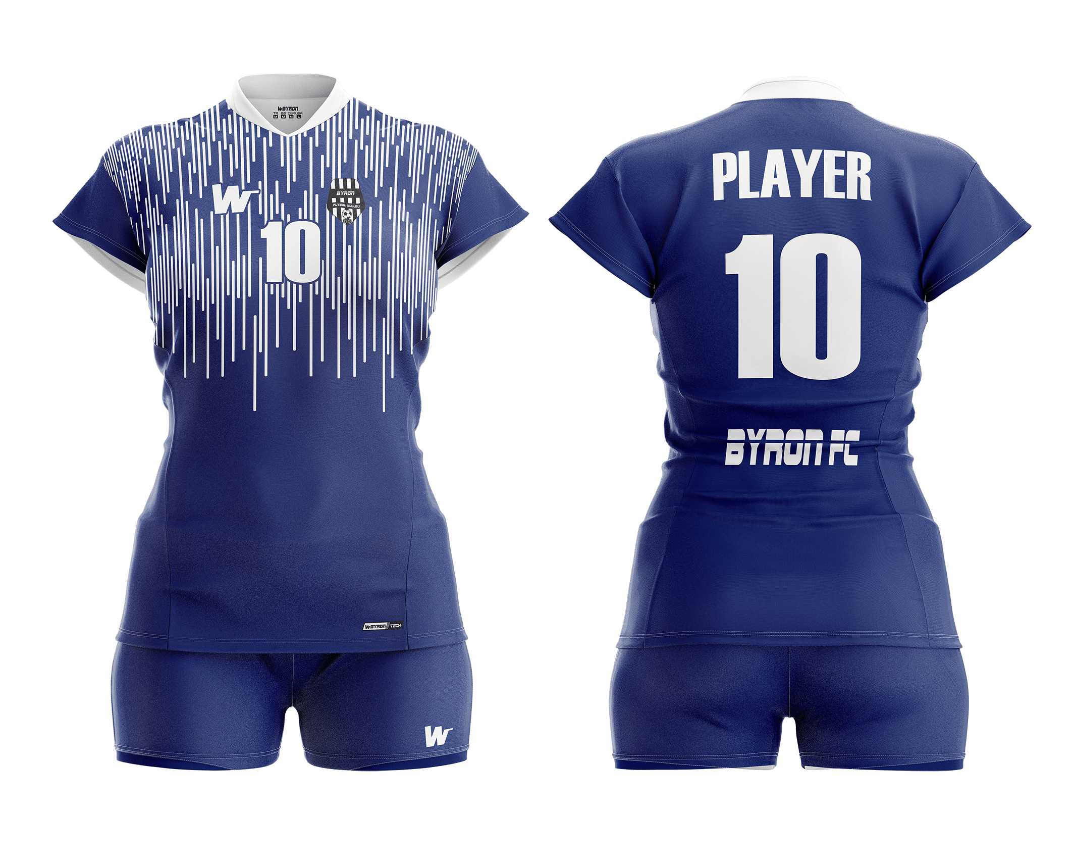 Voleybol Kadın Forma Takım Model 006 0500 Lacivert Beyaz