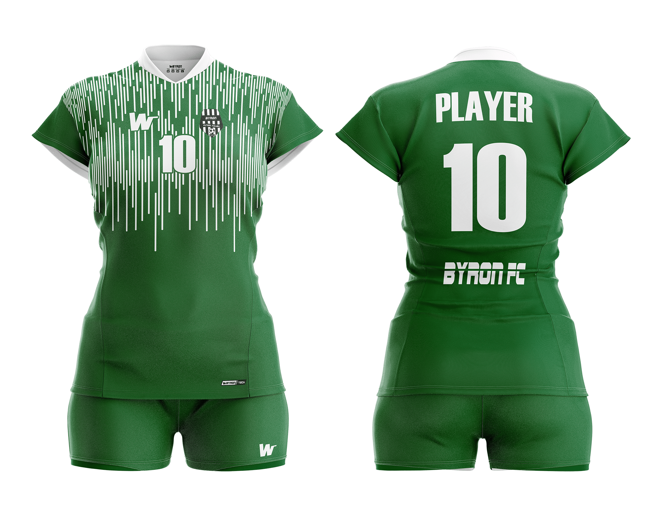 Voleybol Kadın Forma Takım Model 006 0600 Yeşil Beyaz