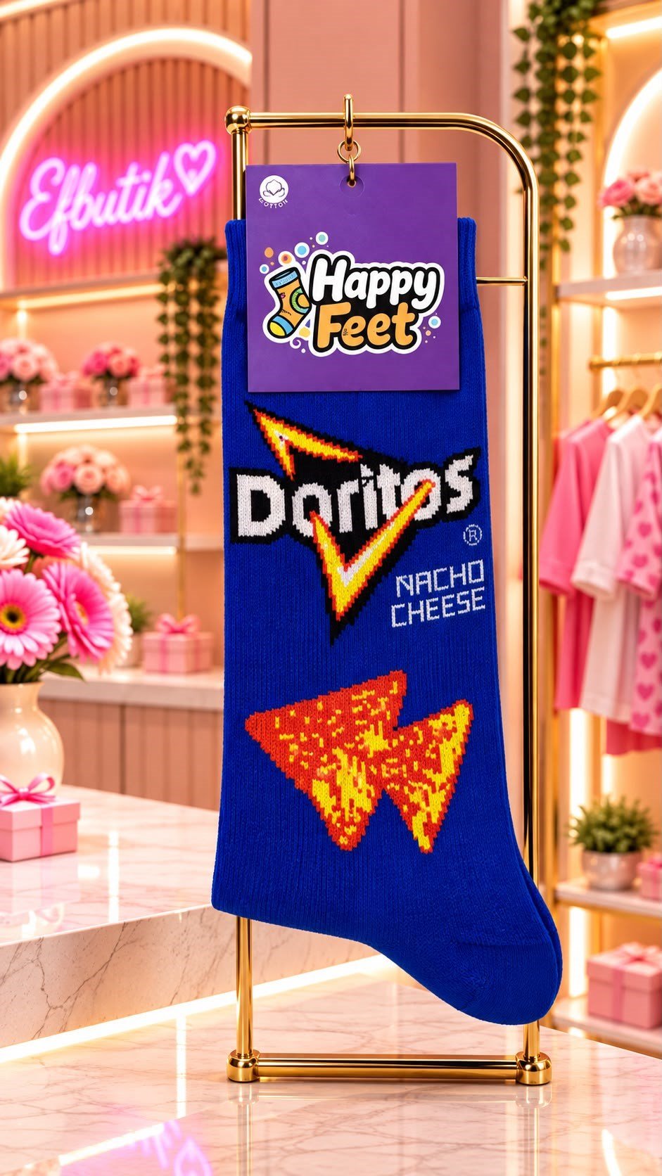 Doritos Nacho Cheese Desenli Çorap