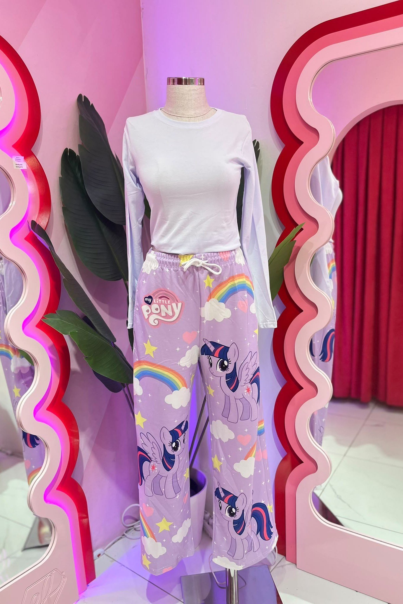 Mor My Little Pony Twilight Sparkle Desenli Bol Paça Eşofman Altı 