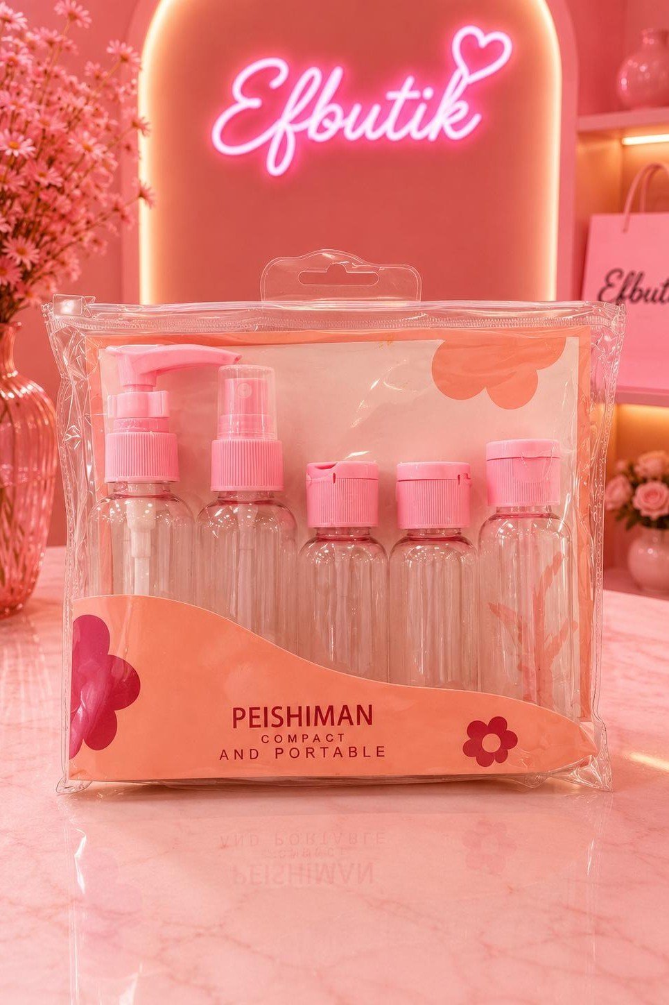 Pembe 5'li Seyahat Seti