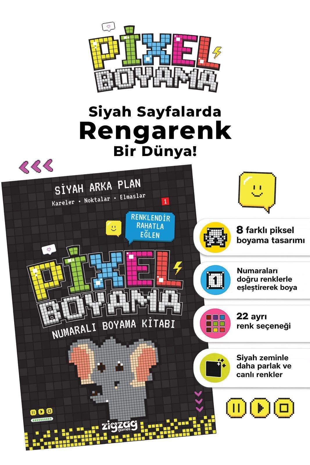 Piksel Boyama - Boyama Kitabı - NO 1
