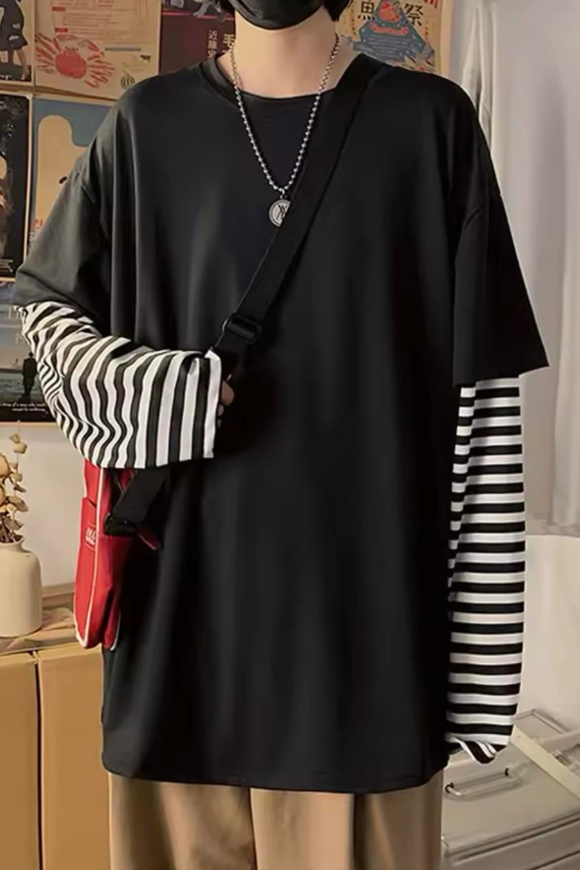 Siyah Birleşik T-Shirt