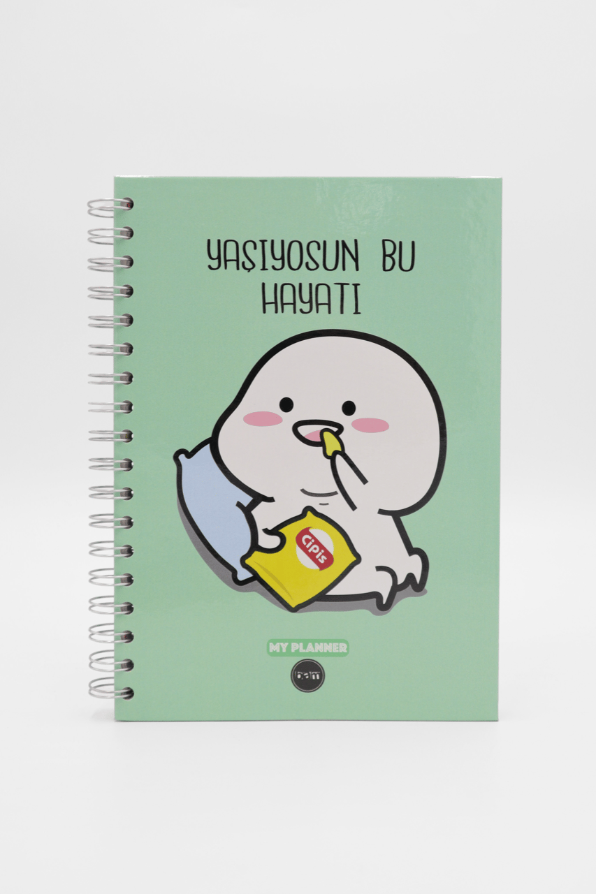 Telli Planlayıcı Defter Ajanda - Yaşıyosun Bu Hayatı