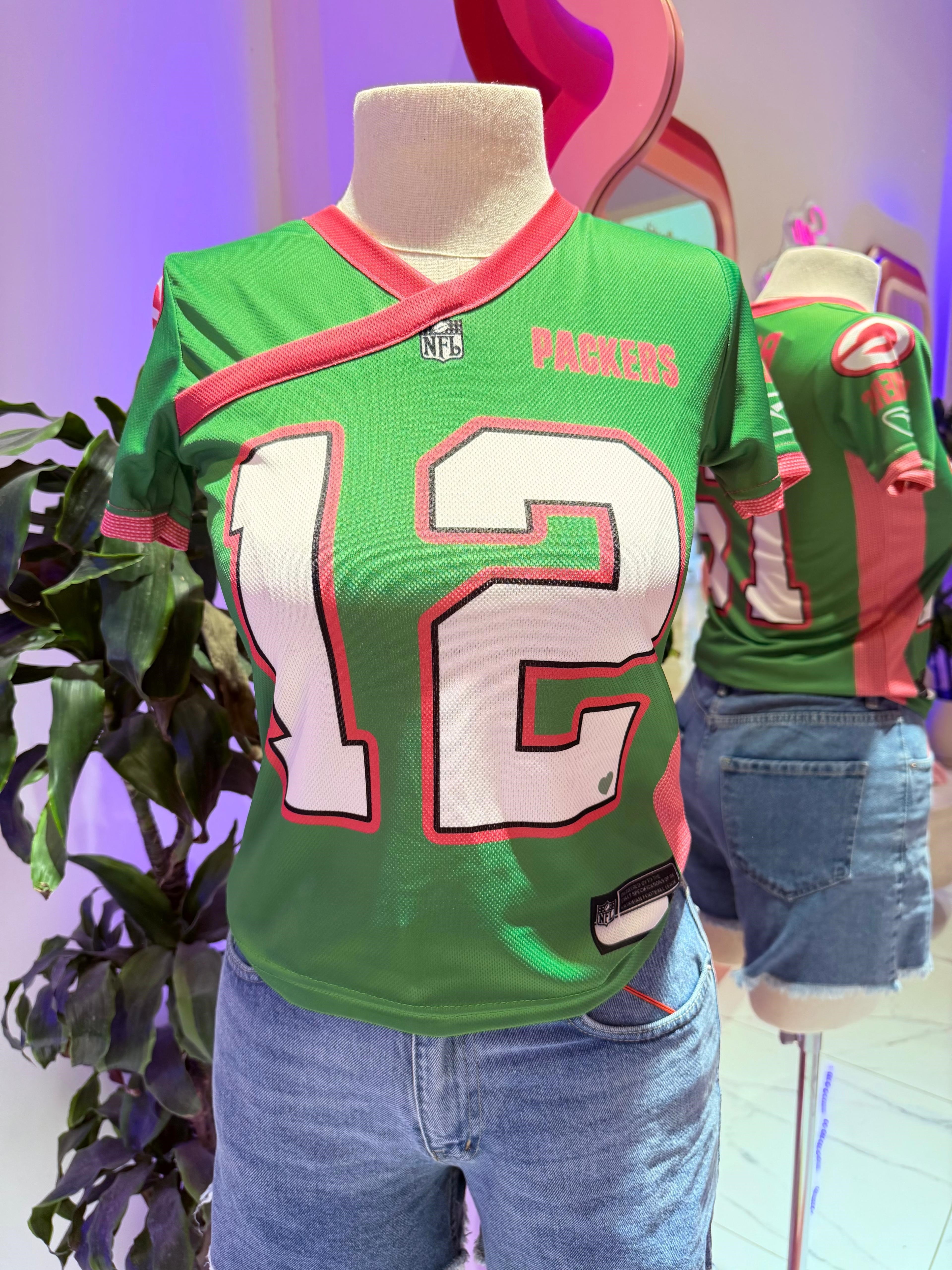 Yeşil Packers  Kısa Kol Jersey T-Shirt 