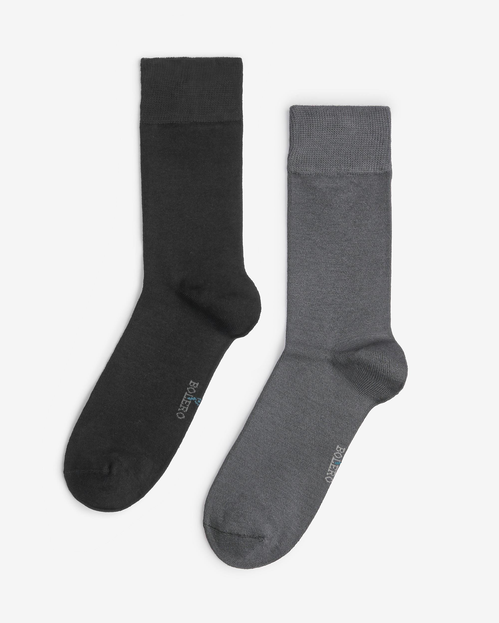2'li Bambu Erkek Soket Çorap Antrasit Siyah