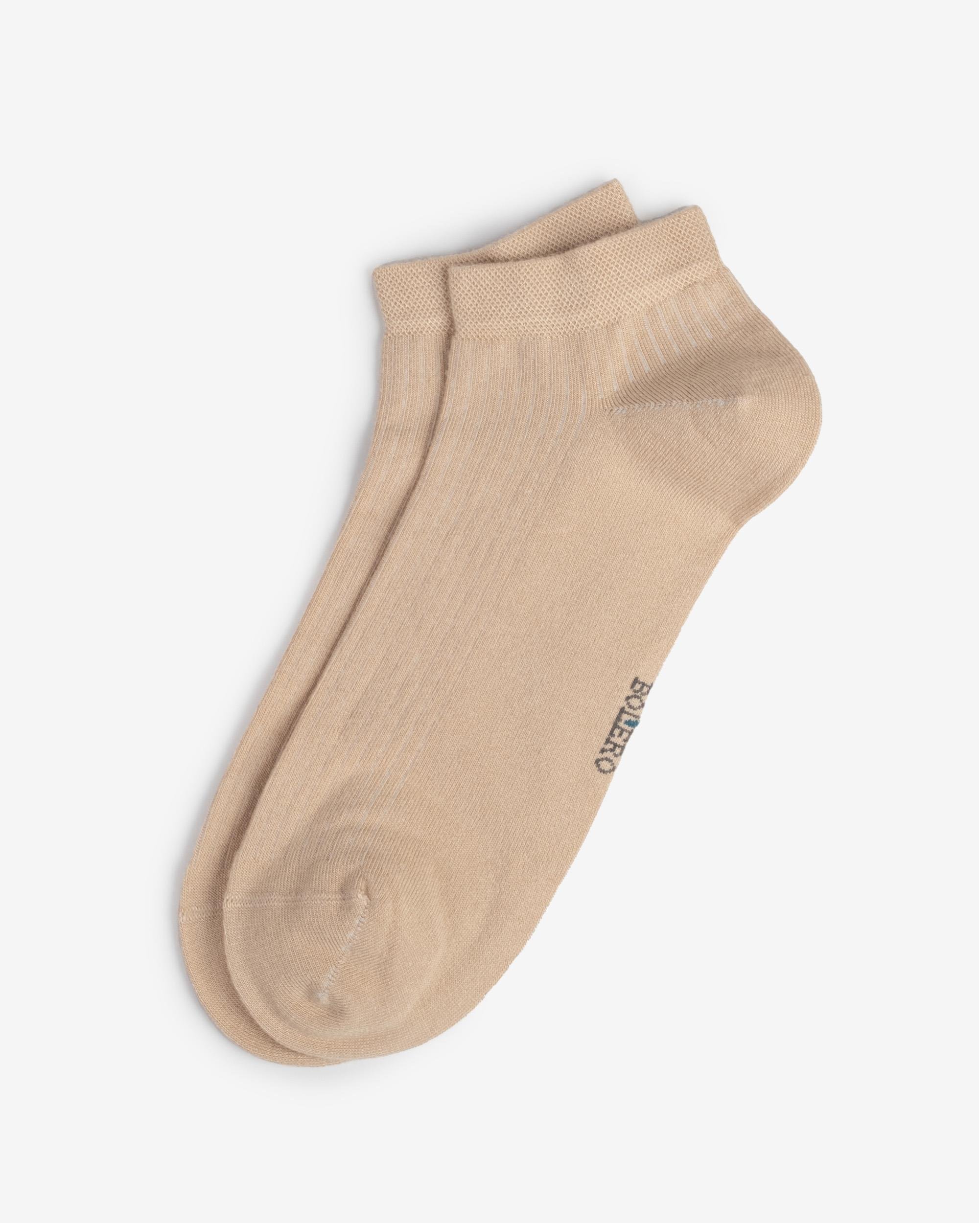Erkek Modal Yazlık Patik Çorap Bej