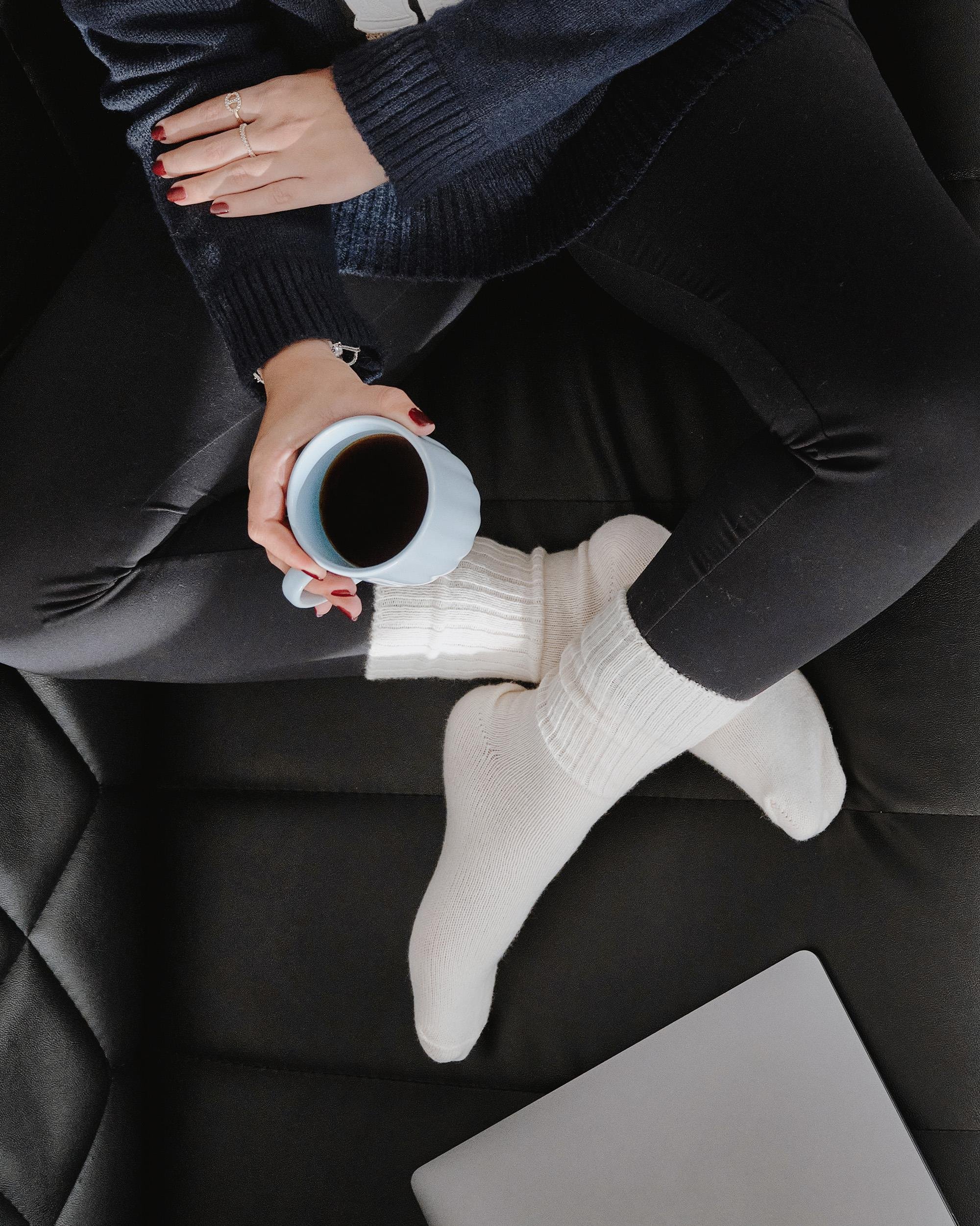 Kadın Kokulu 2'li Uyku Çorabı Yeşil Krem