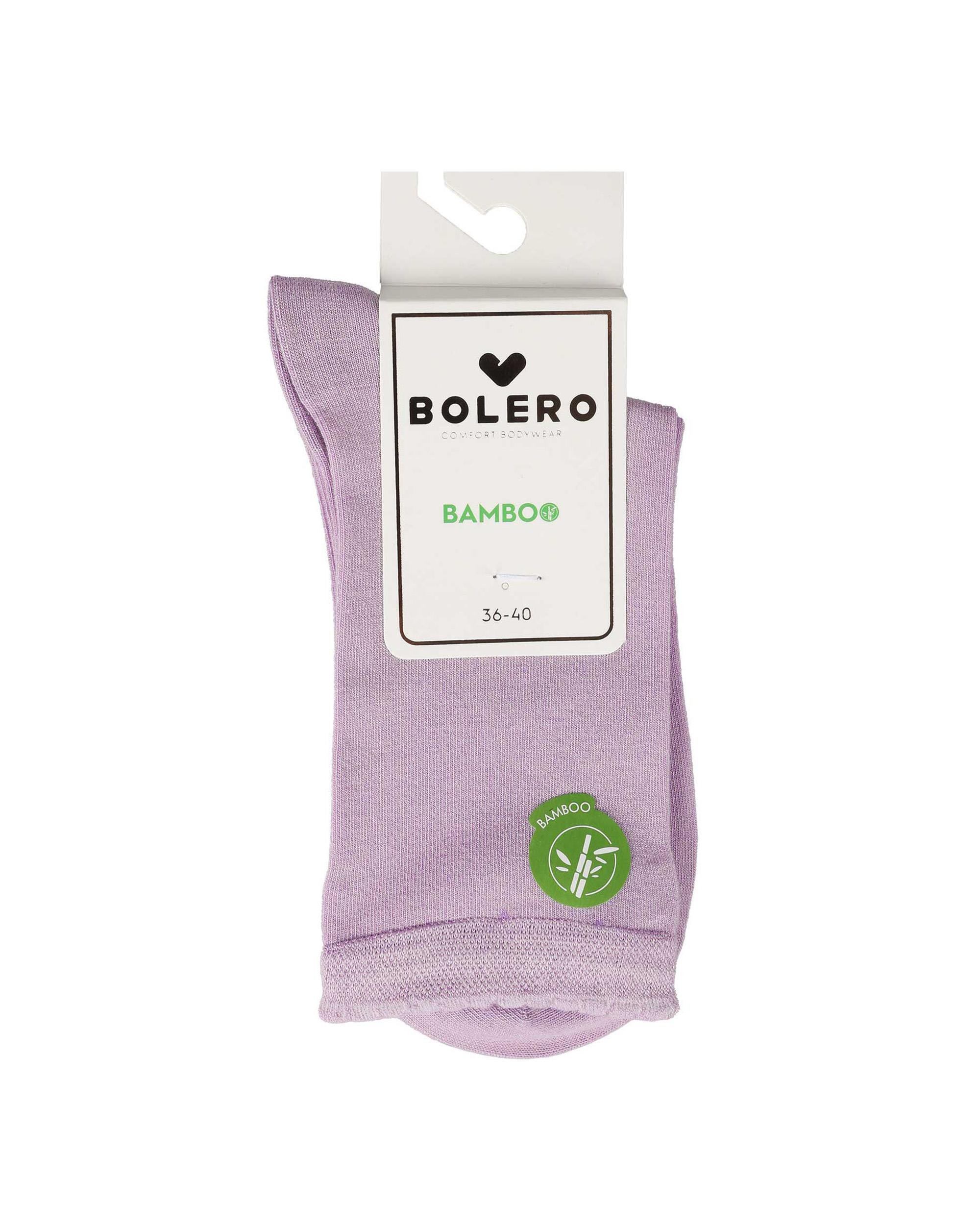 Kadın Premium Dikişsiz  Bambu Çorap Düz Lila