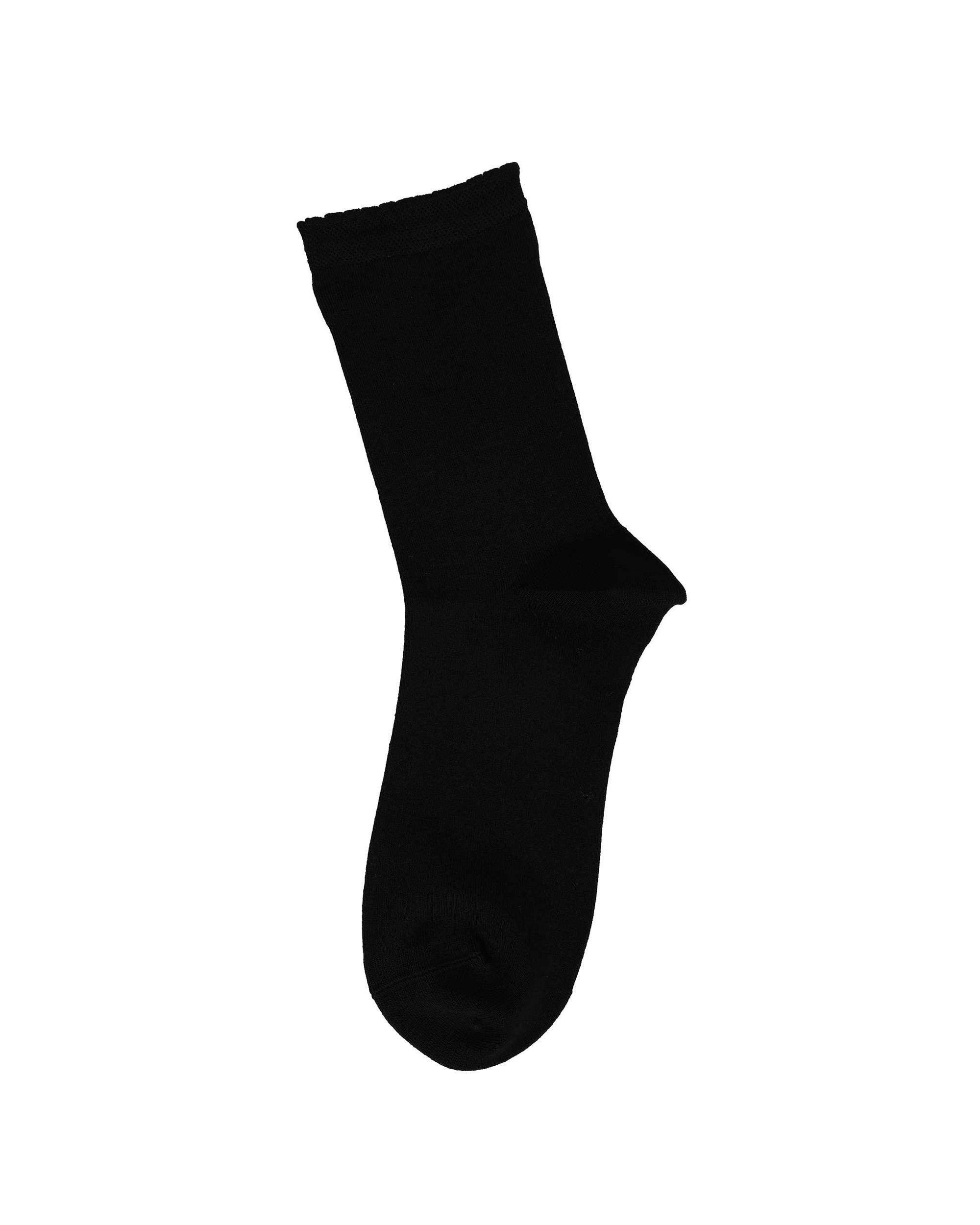 Kadın Premium Dikişsiz Bambu Çorap Düz Siyah
