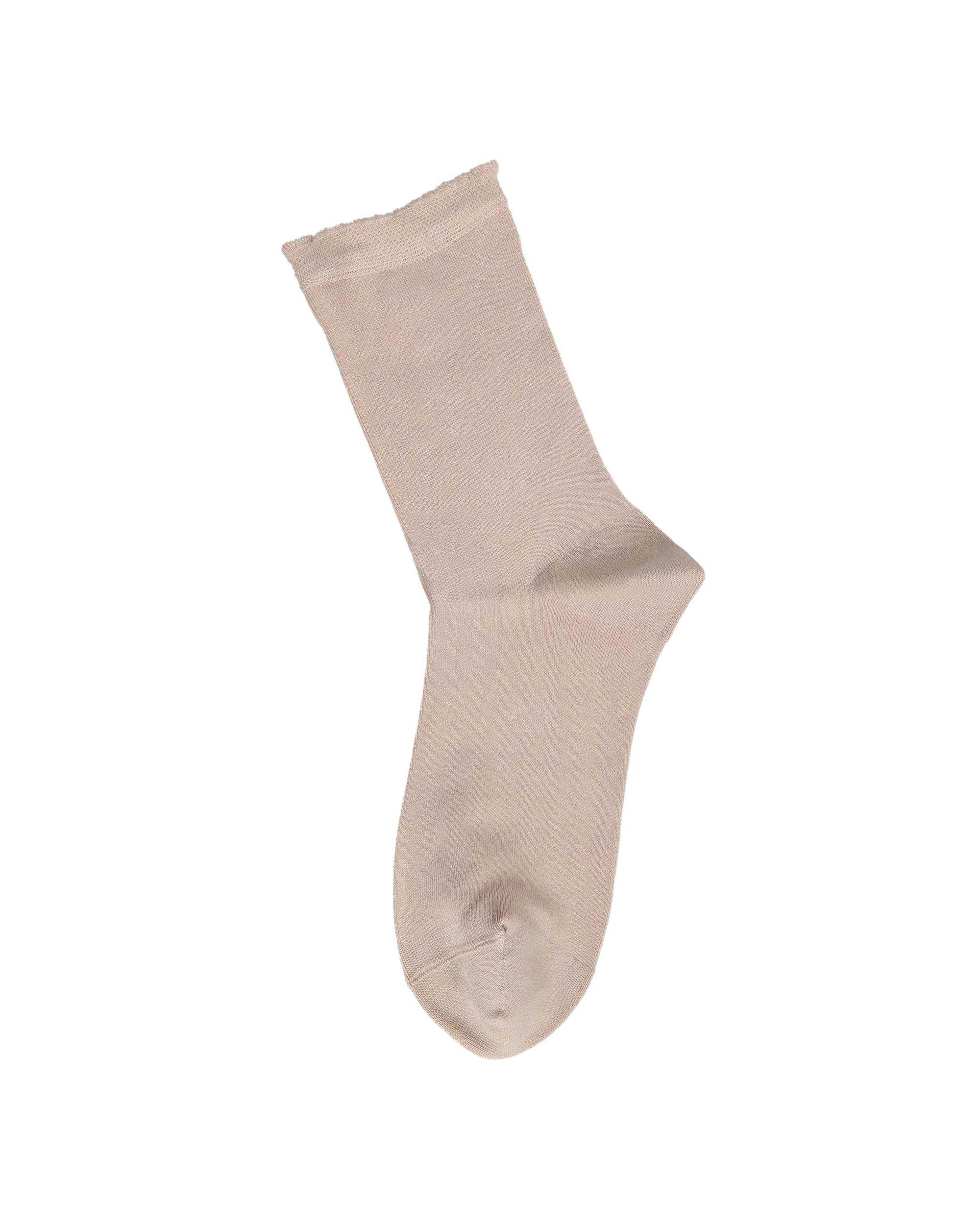 Kadın Premium Dikişsiz  Bambu Çorap Düz Vizon