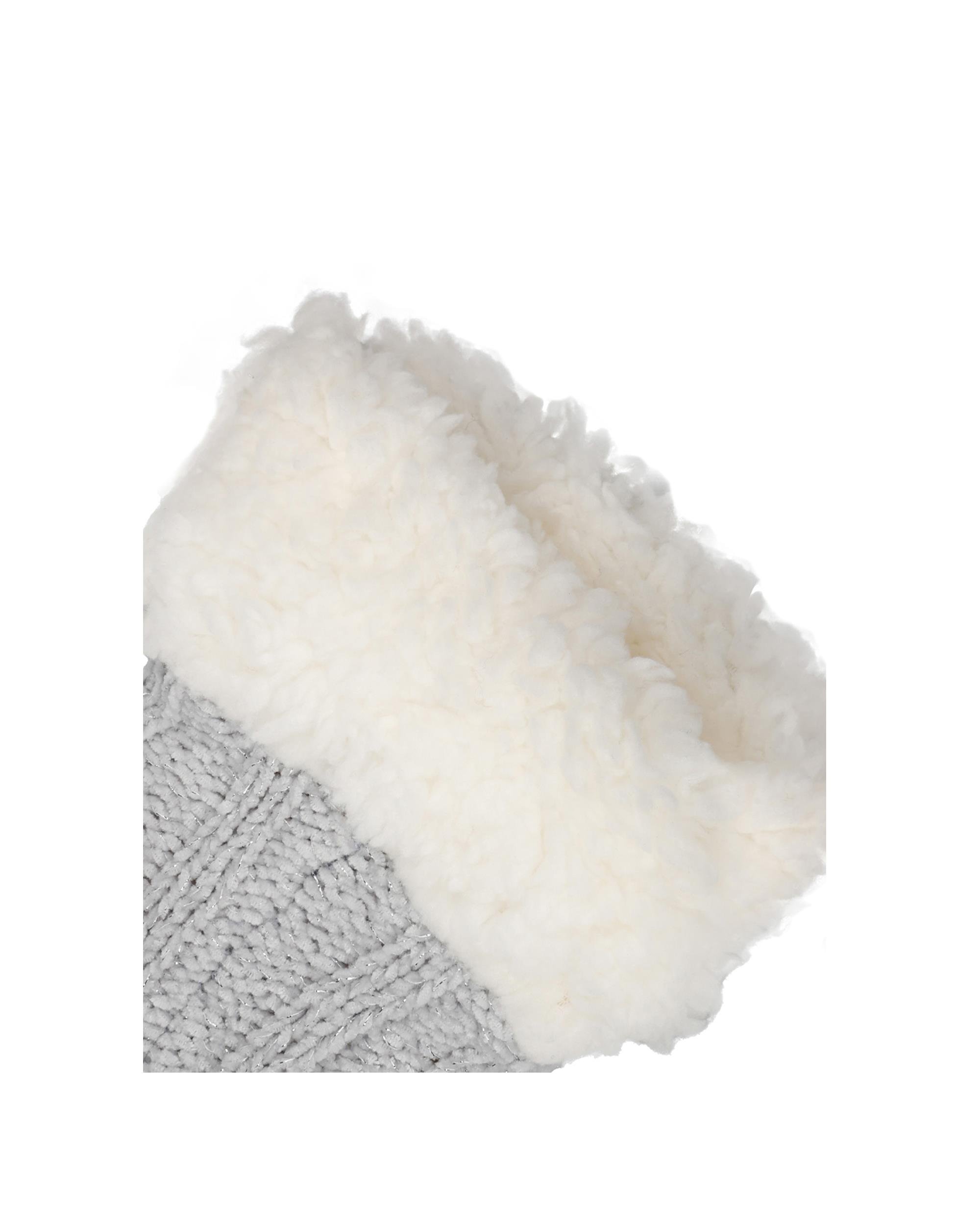 Kadın Şönil İçi Polarlı Ev Çorabı Gri