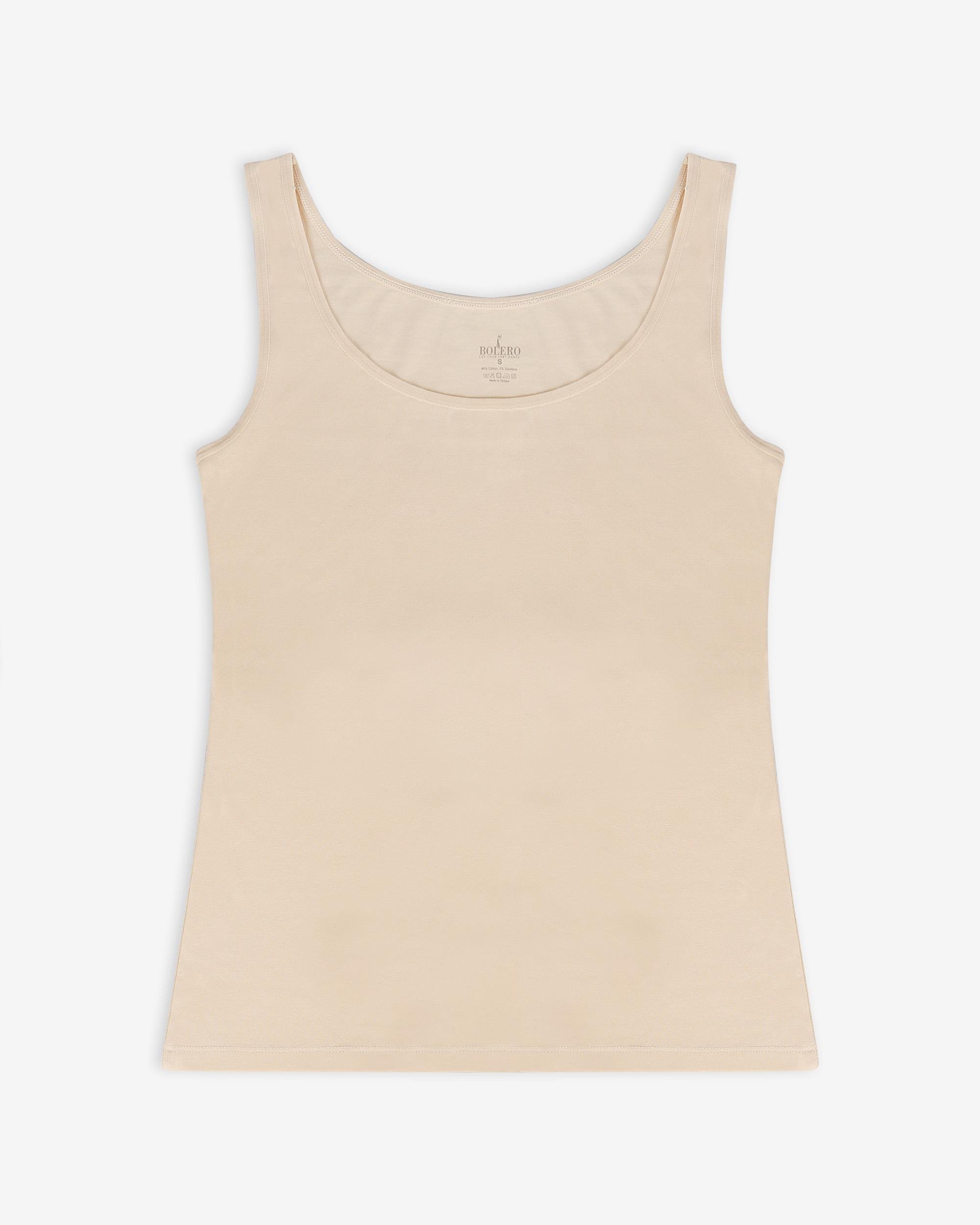 Kalın Askılı Kadın Ten Rengi Atlet