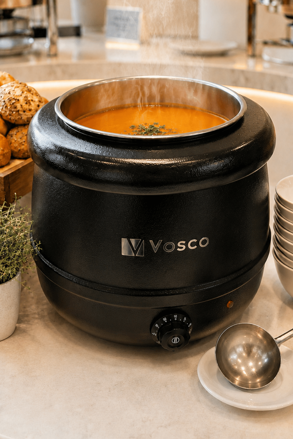 Vosco 10 Litre Çorba Isıtıcı - Profesyonel Elektrikli Çorba Kazanı