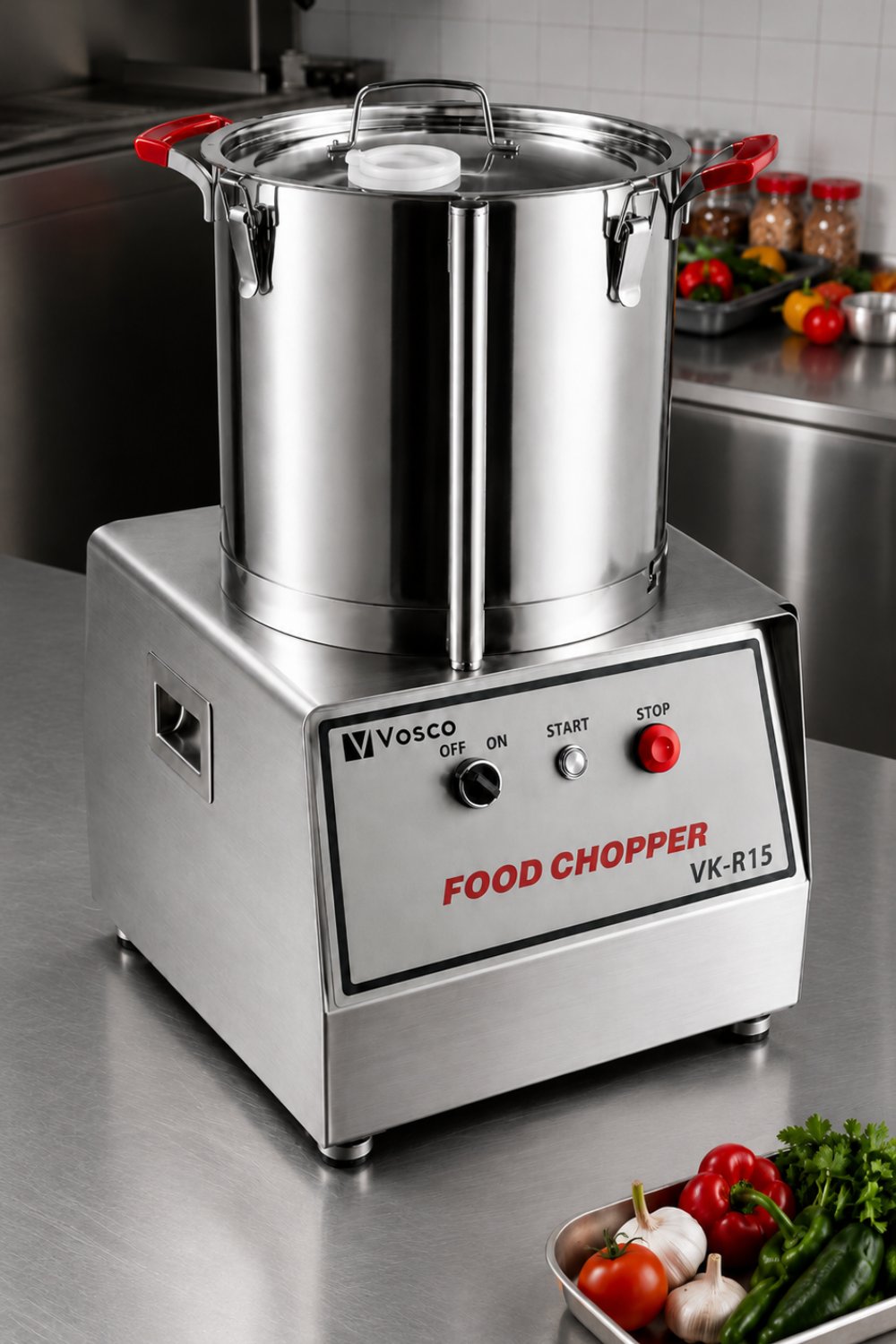 Vosco 15 Litre Profesyonel Kıyma ve Parçalama Makinesi - Paslanmaz Çelik Food Chopper