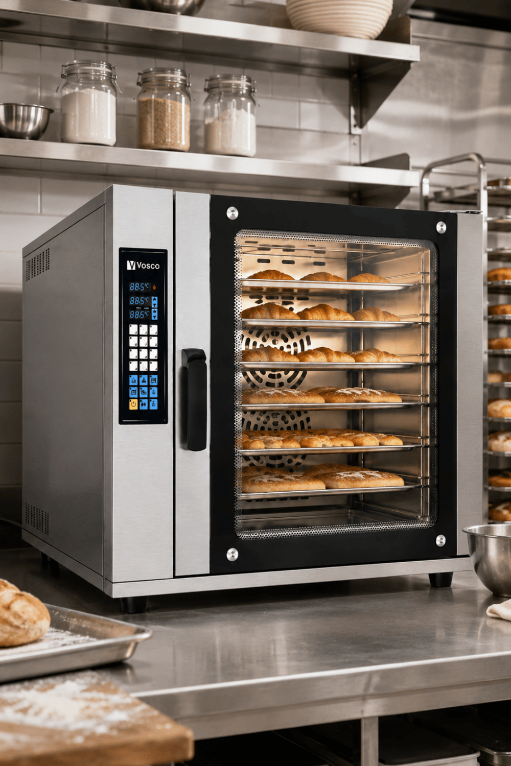 Vosco 6 Tepsili Elektrikli Patisserie Fırın - Profesyonel Konveksiyonlu Pastane Fırını