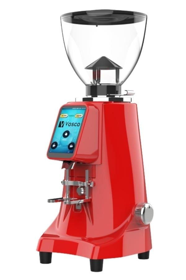 Vosco 74mm Çelik Dişli Profesyonel Kahve Öğütme Makinesi Kırmızı