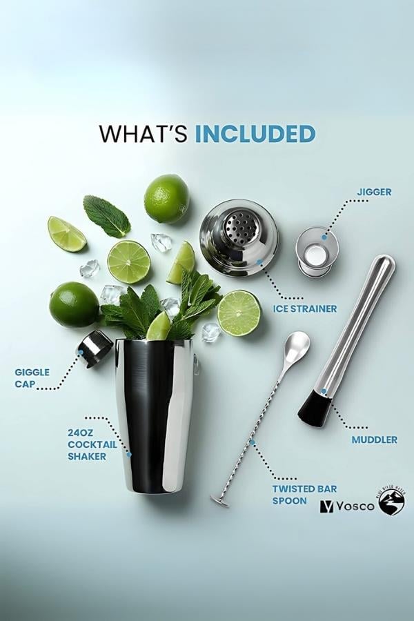 Vosco Kokteyl Shaker Seti 6 Parça