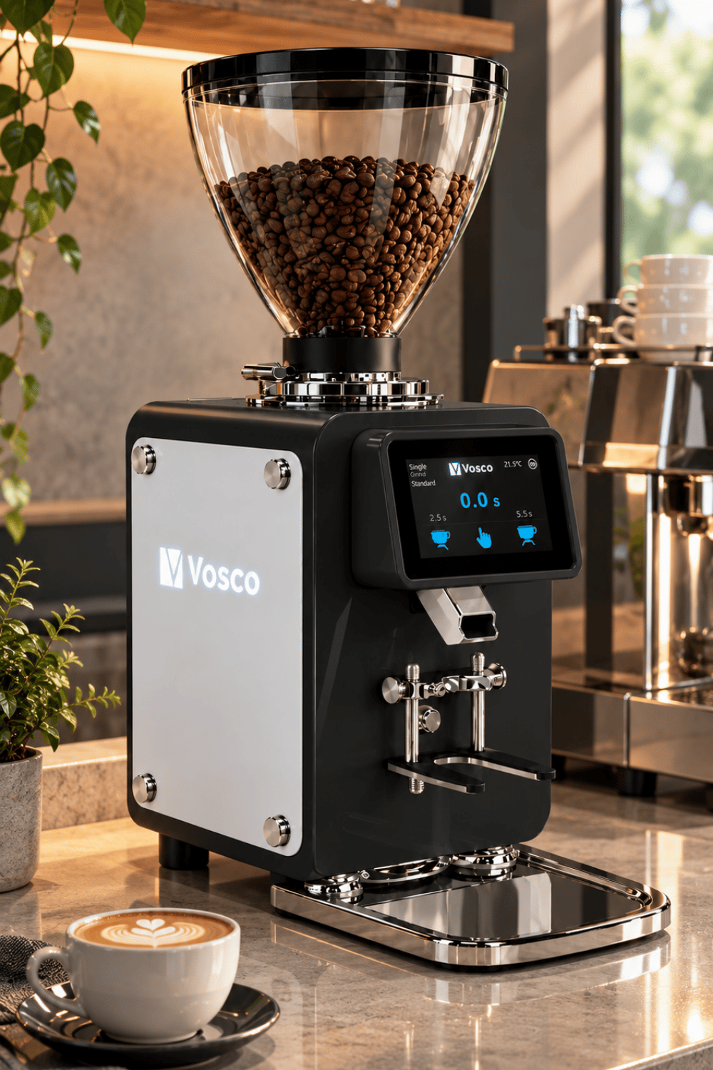 Vosco VV-64 Siyah Profesyonel Kahve Öğütücü 420 W - 64 mm Çelik Dişli, 850 g Hazneli, Kahve Değirmeni