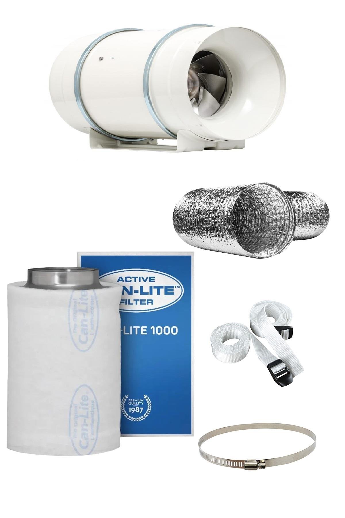 1100 m3 Can Lite Karbon Filtre Td Fan Seti