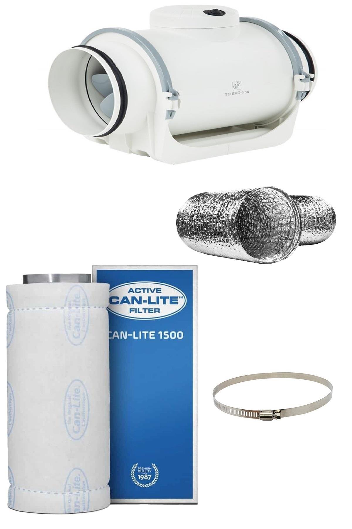 1650 m3 Can Lite Karbon Filtre Fan Seti