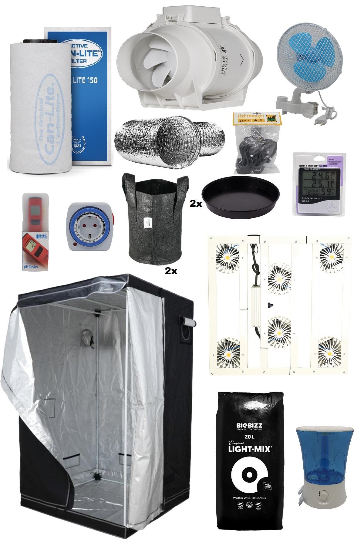 60x60x160 Bitki Yetiştirme Kabin Seti Pro