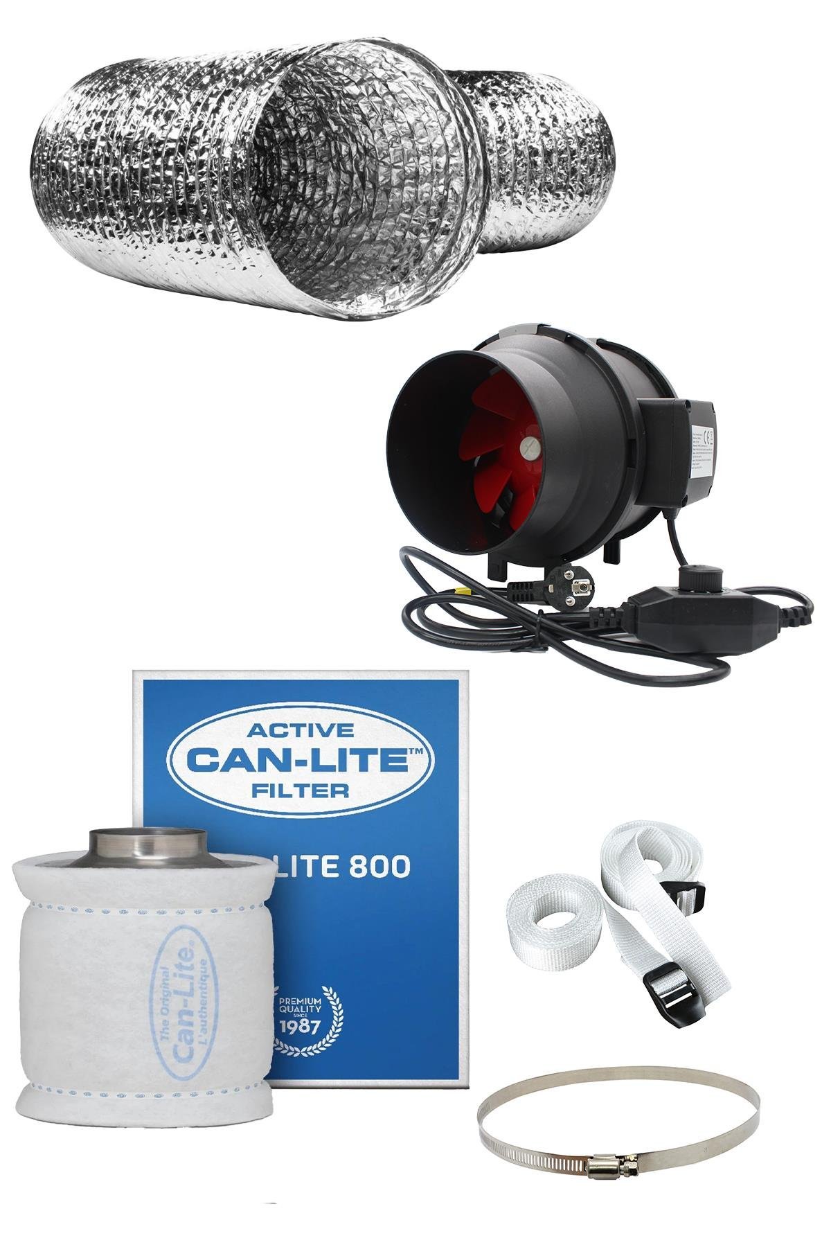 880 m3 Can Lite Karbon Filtre Eco Fan Seti
