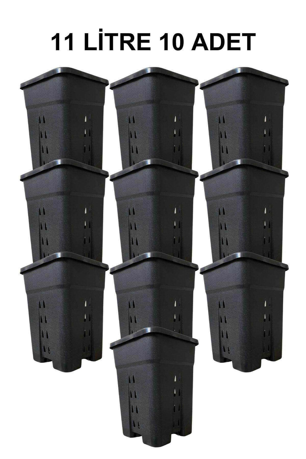Grow Wizard Delikli Kare Air Pot Saksı 11 Litre 10 Adet