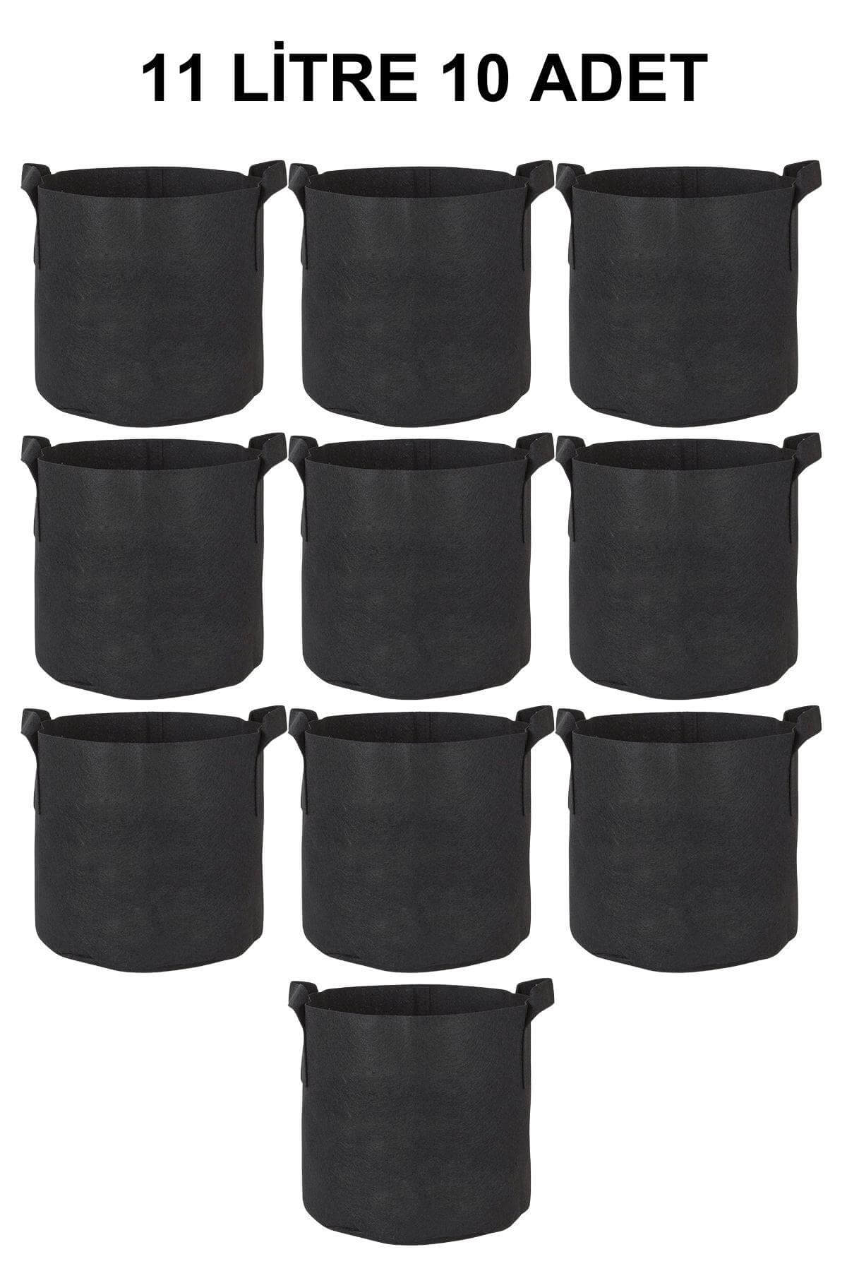 Grow Wizard Kumaş Saksı Pot 11 Litre 10 Adet
