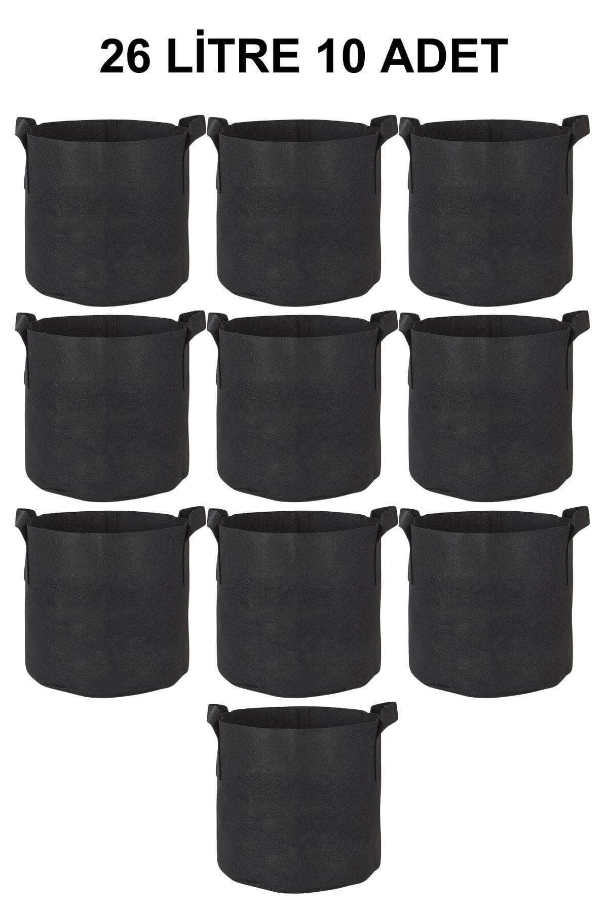 Grow Wizard Kumaş Saksı Pot 26 Litre 10 Adet