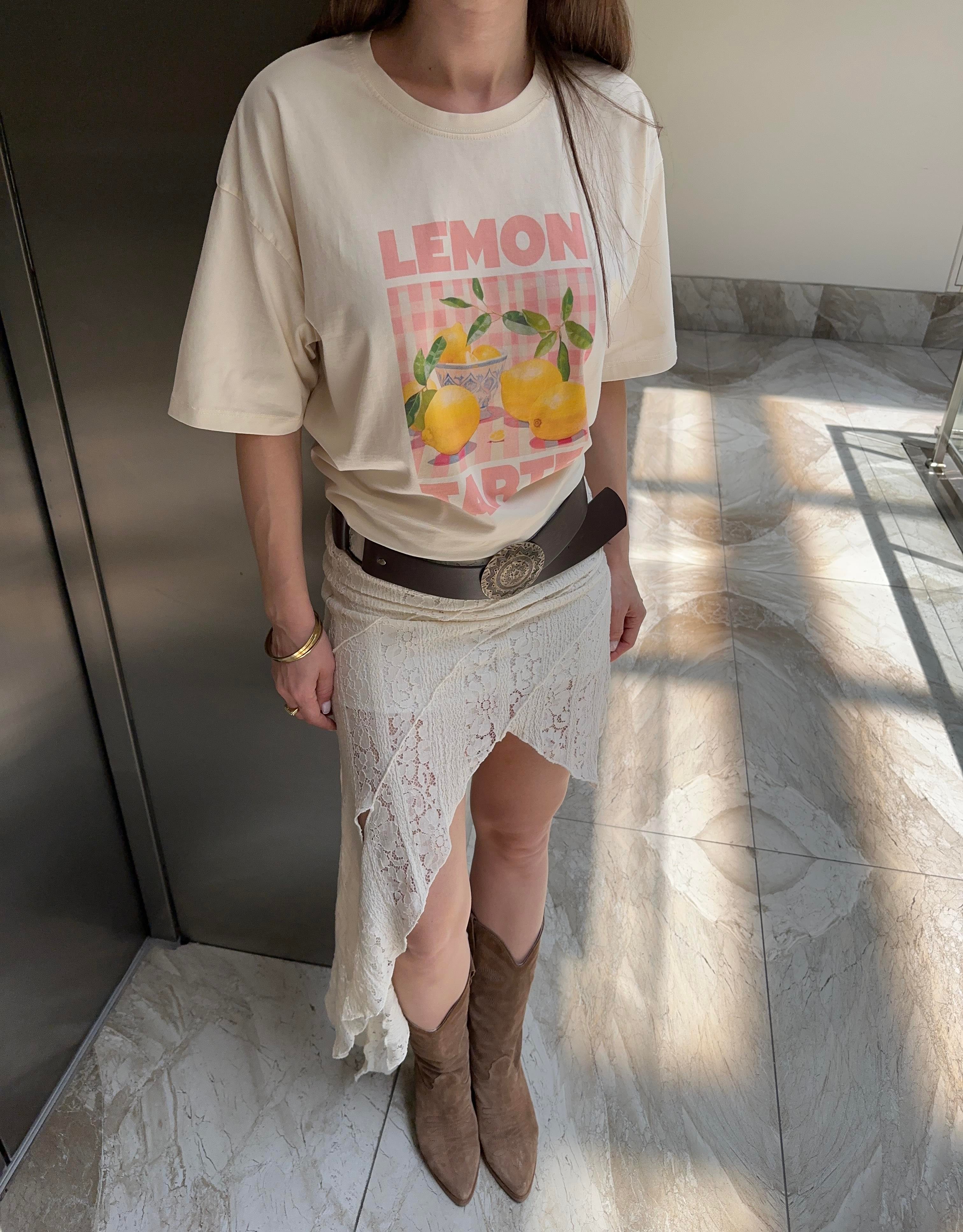 BOHO KREM DANTEL İŞLEMELİ ETEK