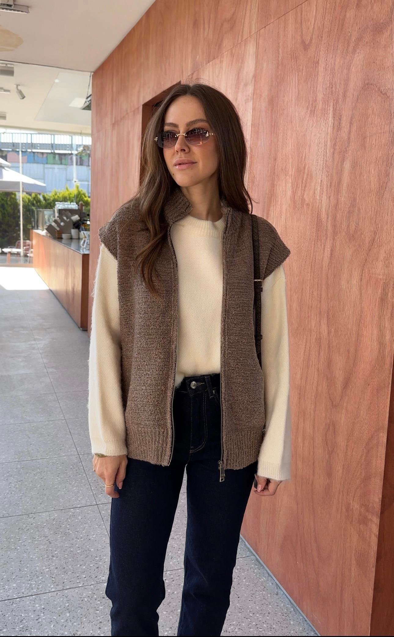 MASSİMO MODEL FERMUARLI VİZON TRİKO YELEK