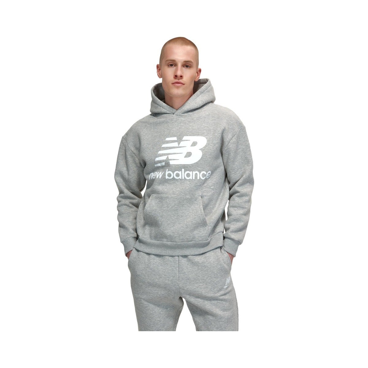 New Balance Lifestyle Erkek Sweatshirt MNH3333-AG Gri