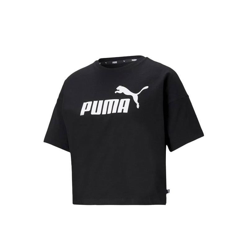 Puma Ess Cropped Logo Tee Kadın T-Shirt 586866-01 Siyah