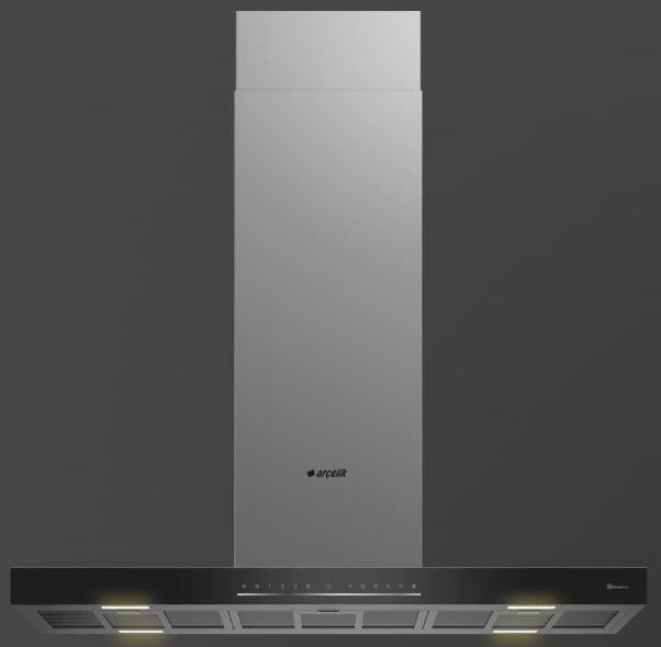Arçelik ADA 908 S Ankastre Ada Tipi Davlumbaz İnox