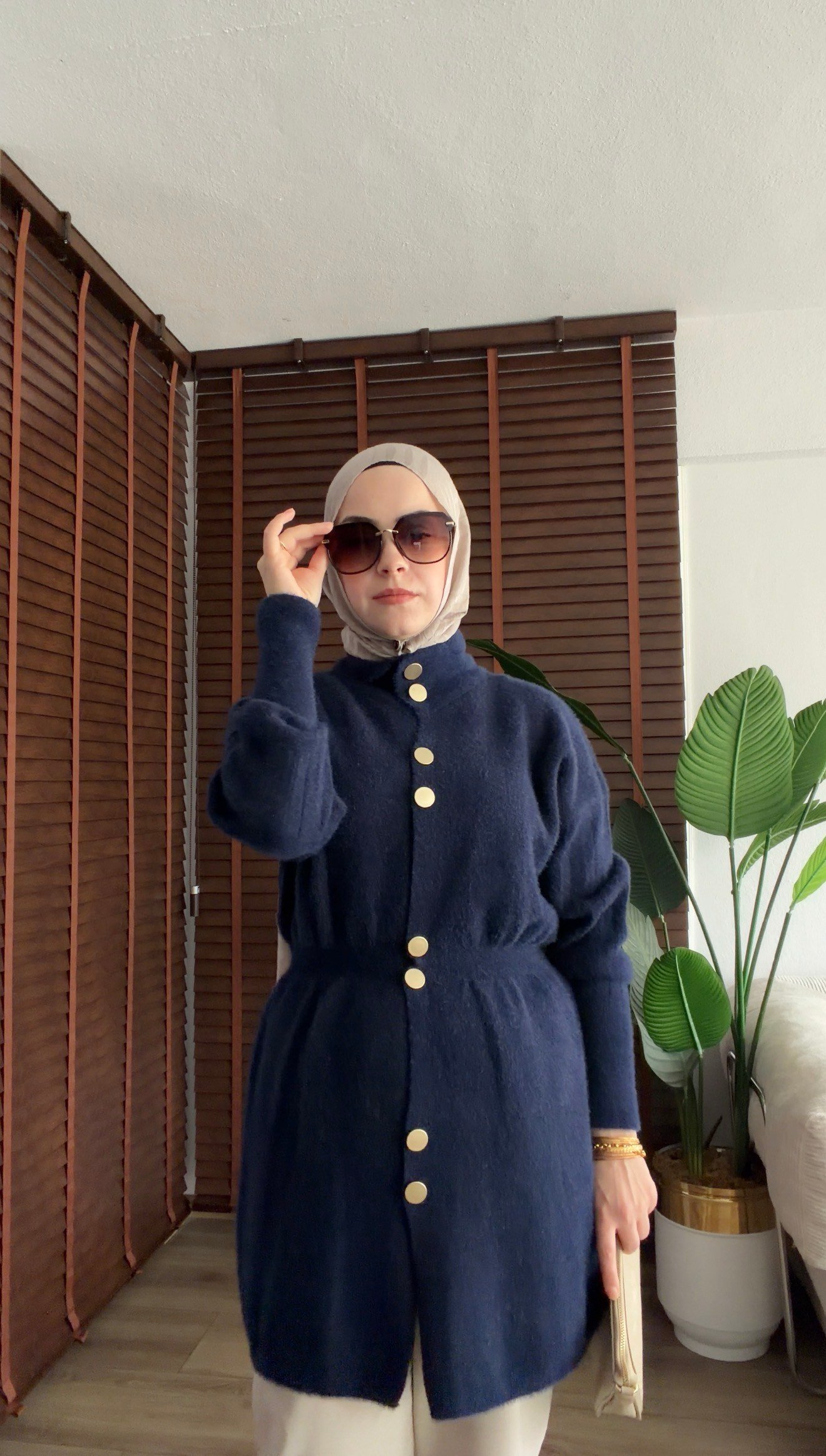 LACİVERT İKON ANGORA HIRKA 