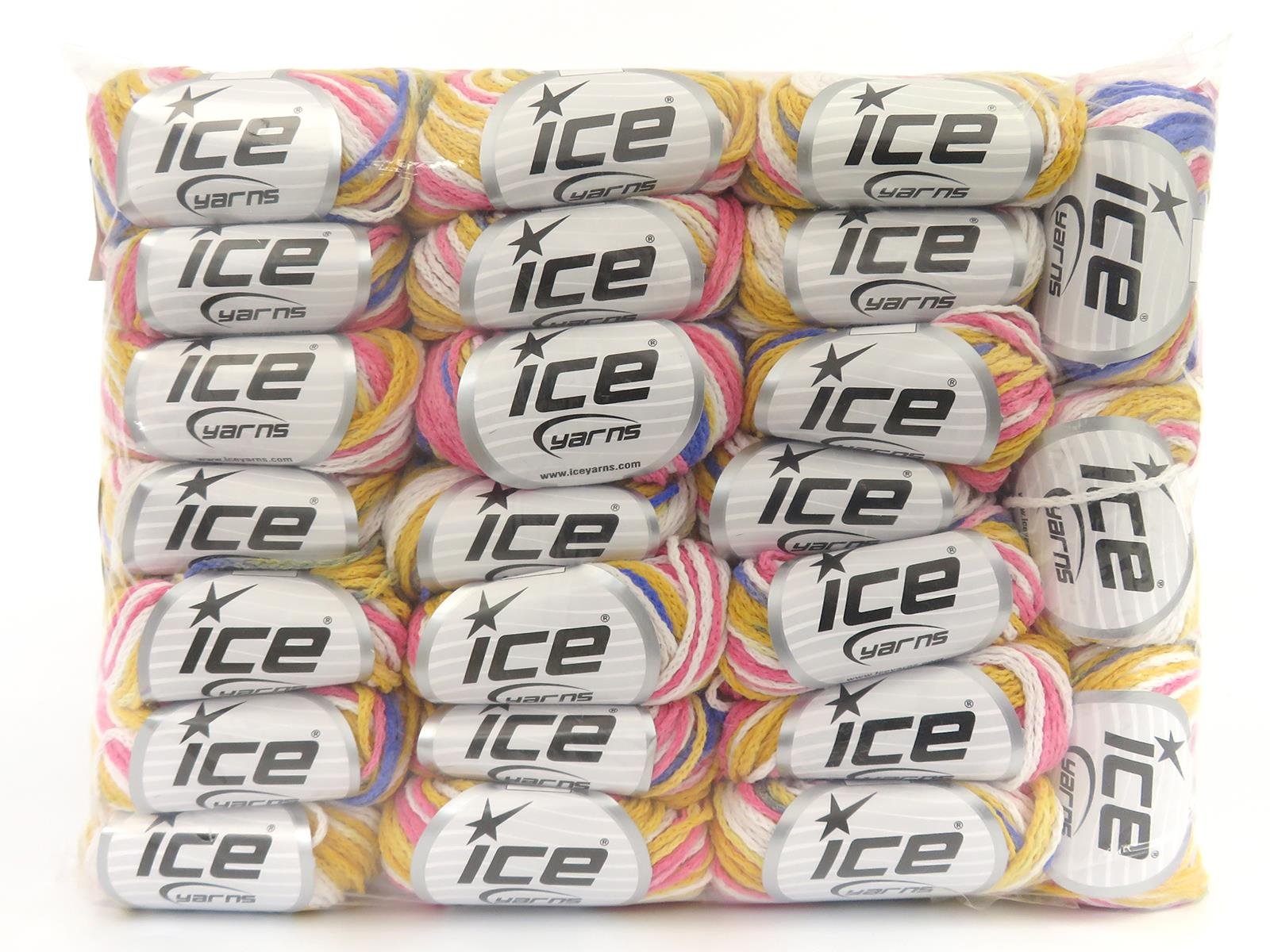 1200 gr ICE YARNS Chain Yarns MIXED LOT Hand Knitting Yarn Multicolor