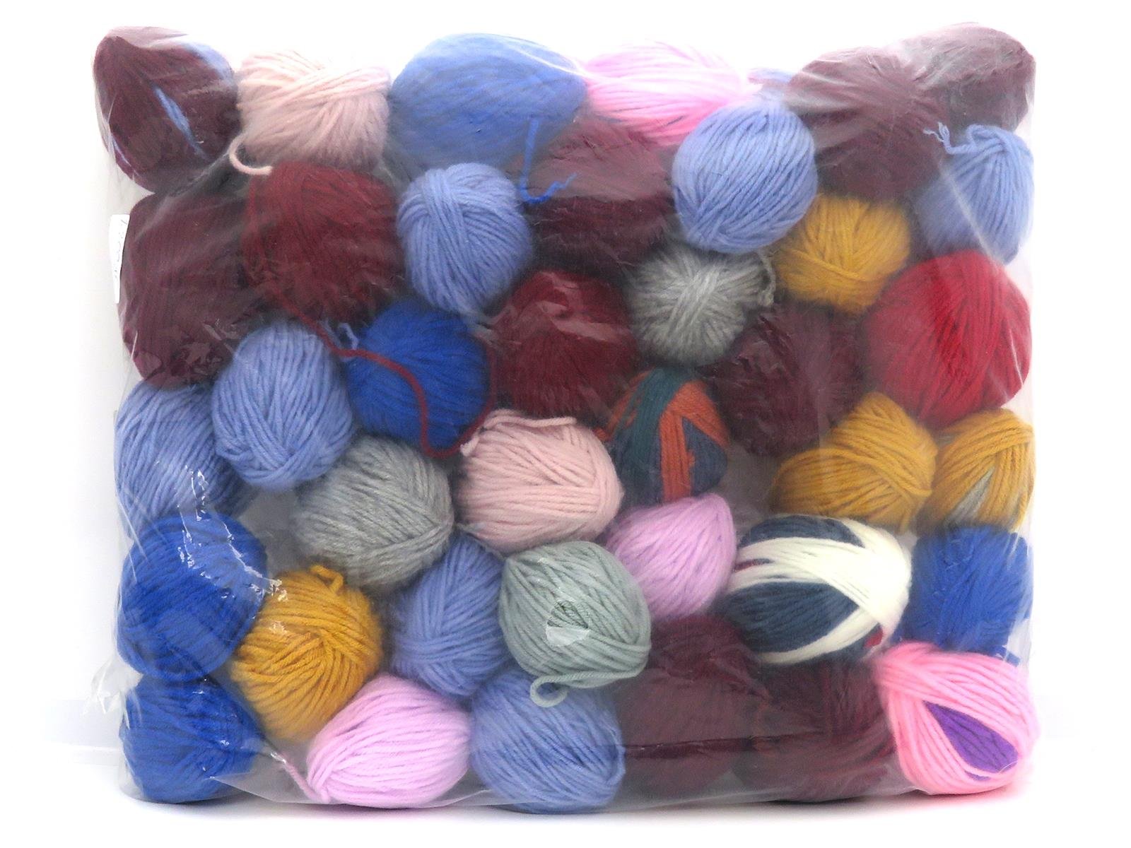 1200 gr ICE YARNS Plain Leftover Yarns MIXED LOT Hand Knitting Yarn Multicolor
