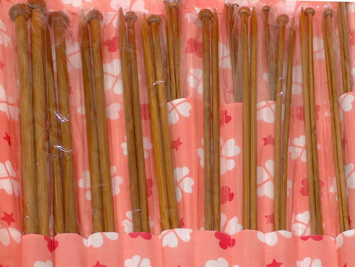 18 Sizes Bamboo Knitting Needles .