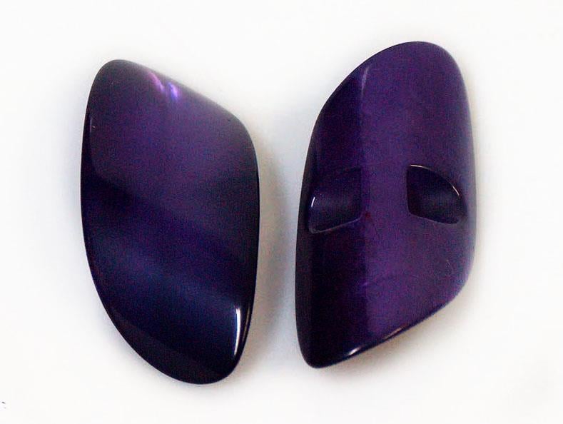 2 Buttons - 4cmx2cm Purple