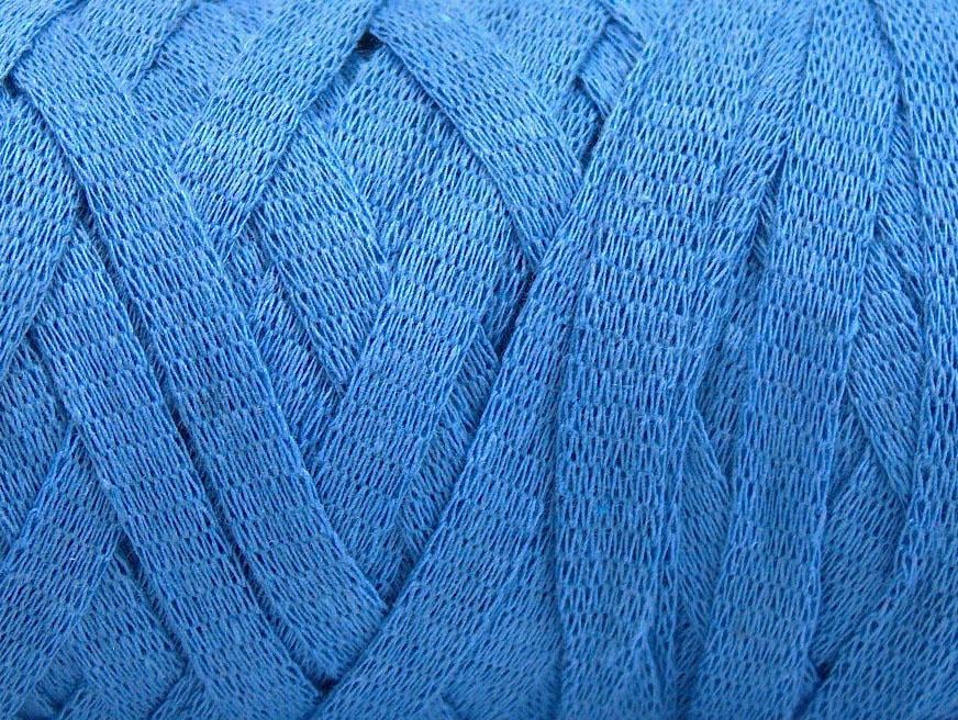 250 gr ICE YARNS JUMBO COTTON RIBBON (100% Recycled Cotton) Yarn Light Blue