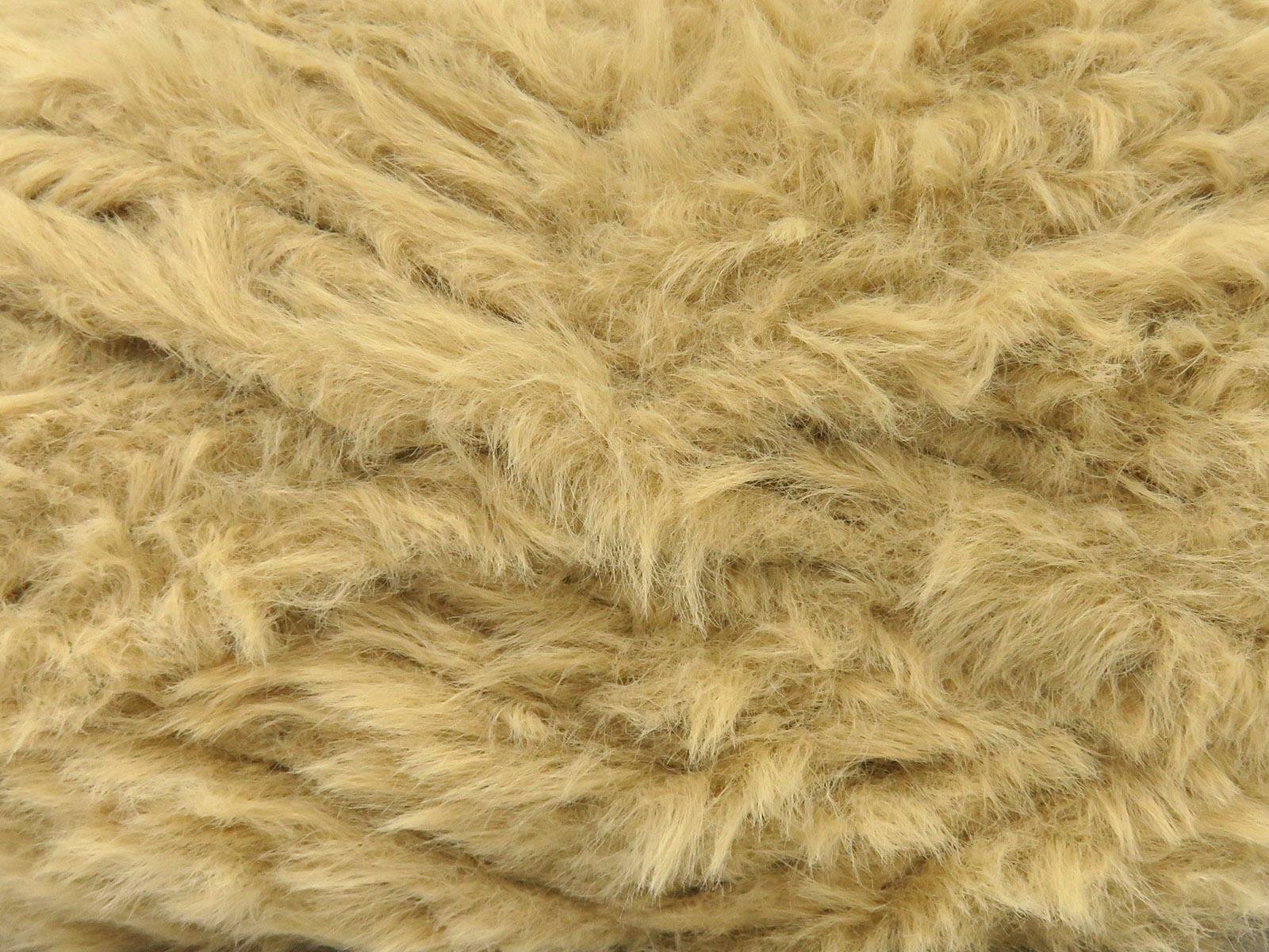 3x100gr. BUNNY FUR  Açık Kamel Yumoş, Sakallı, Kışlık, Çok Kalın